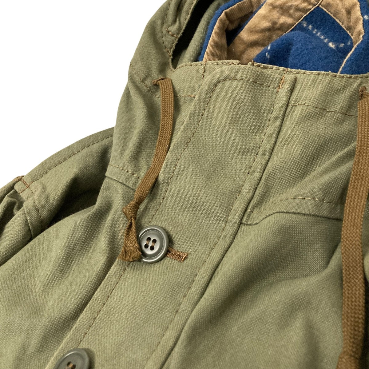 COMME des GARCONS Drape Check Switching Military Jacket切替ミリタリージャケットGD J043 古着・中古-3枚目のアイテム画像
