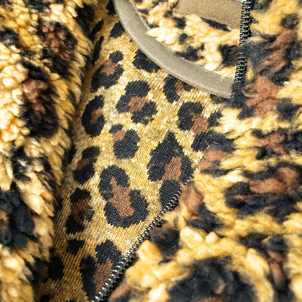 デンハム　レオパード　ボアフリースジャケット　ナカメマン Denham(デンハム) NAKAMEMAN BOA FLEECEレオパード柄ボアジャケット01