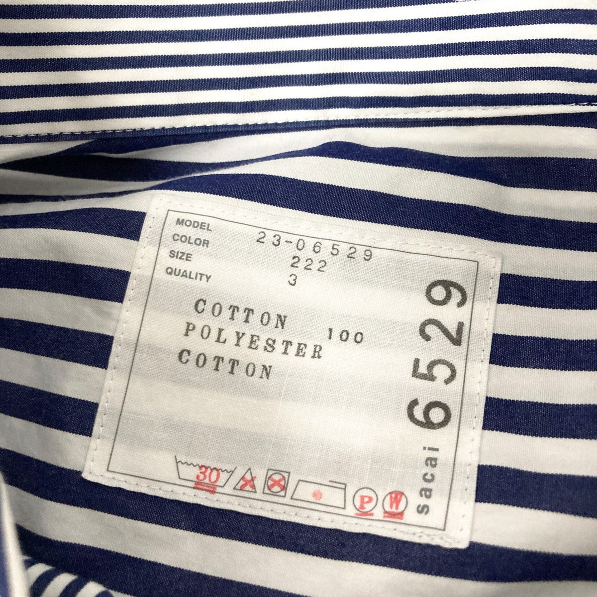 sacai(サカイ) STRIPED POPLIN SHIRT DRESS切替ワンピース23 06529 23