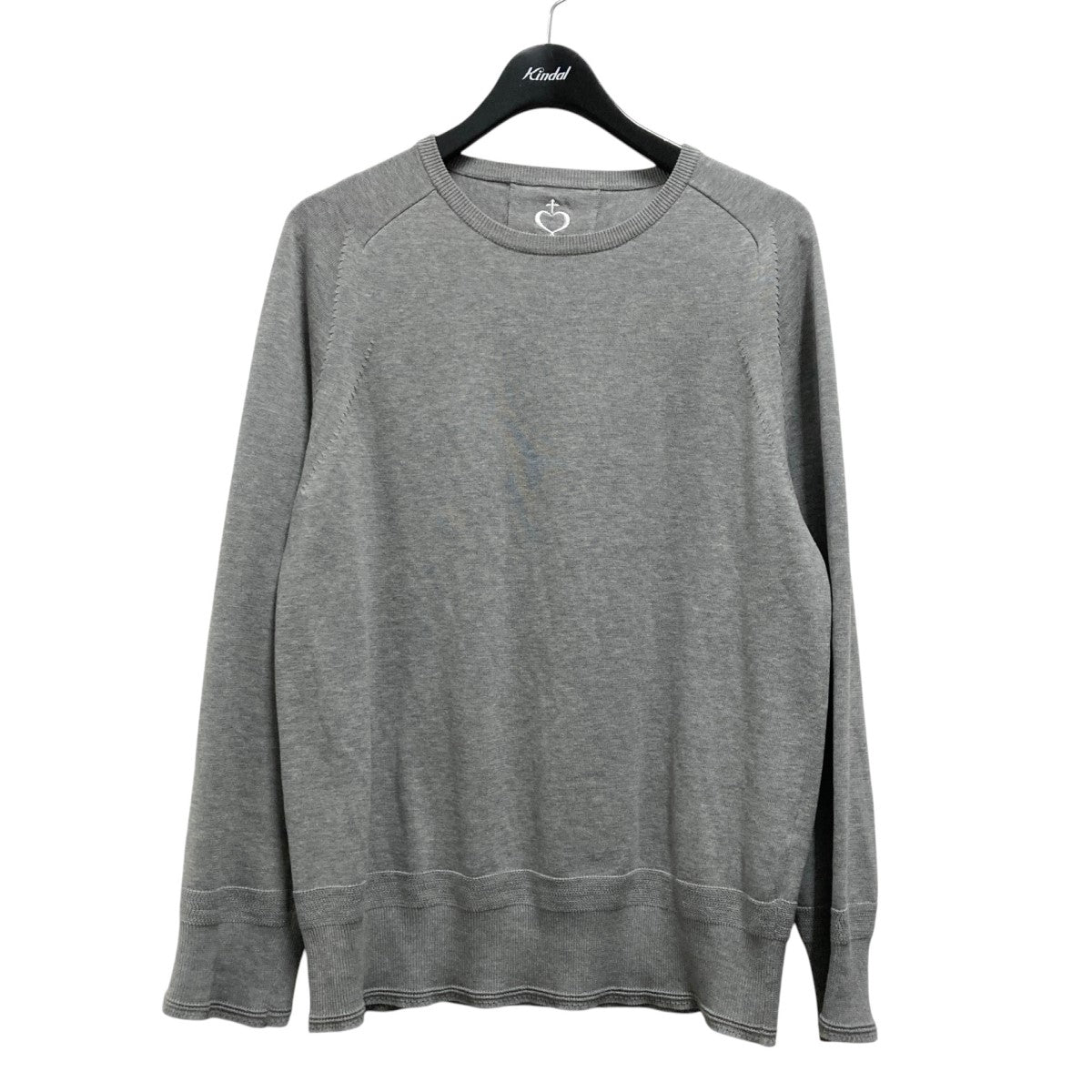 SIDE SLOPE peruvian pima cotton crew neck knit pulloverコットンニットSSL33 214W 古着・中古-1枚目のアイテム画像