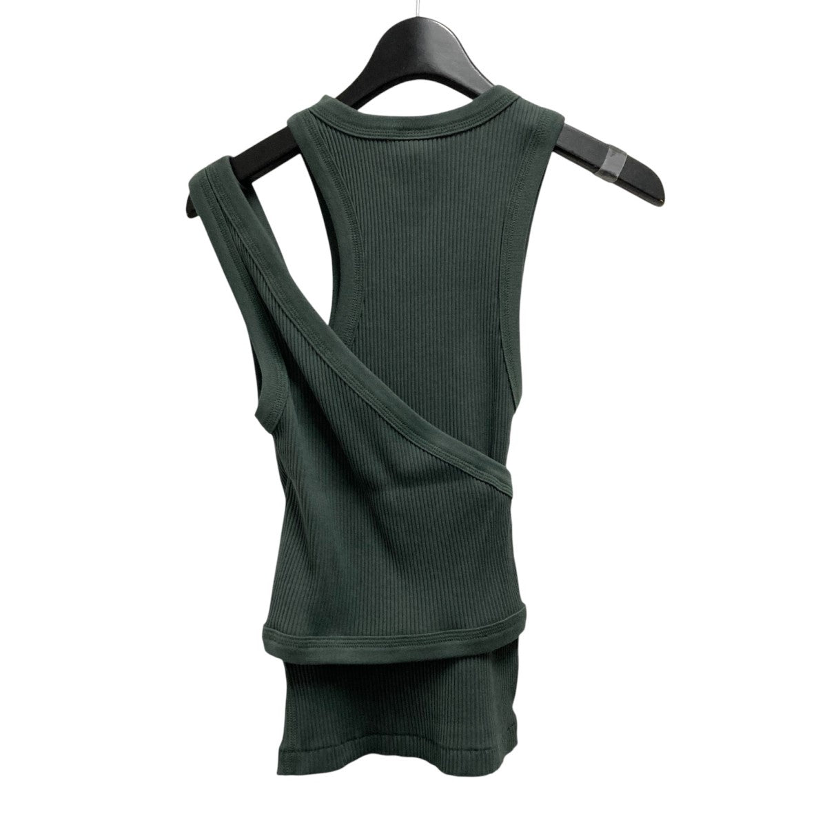 HYKE DOUBLE SHOULDER TANK TOPリブタンクトップ 古着・中古-2枚目のアイテム画像