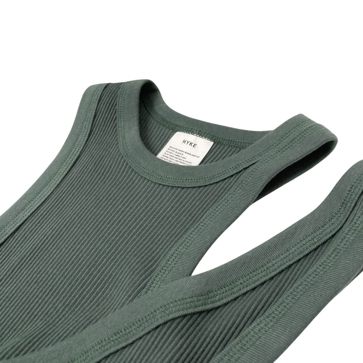 HYKE DOUBLE SHOULDER TANK TOPリブタンクトップ 古着・中古-3枚目のアイテム画像