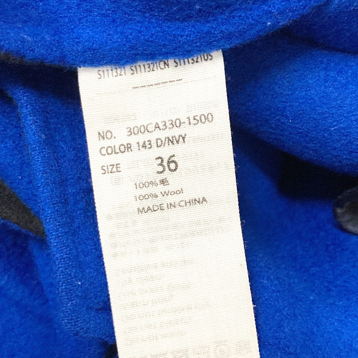 お値下げ【美品！】ENFOLD ノーカラーコート 36 ネイビー お値下げ】ENFOLD ノーカラーコート バイカラー ネイビー 36