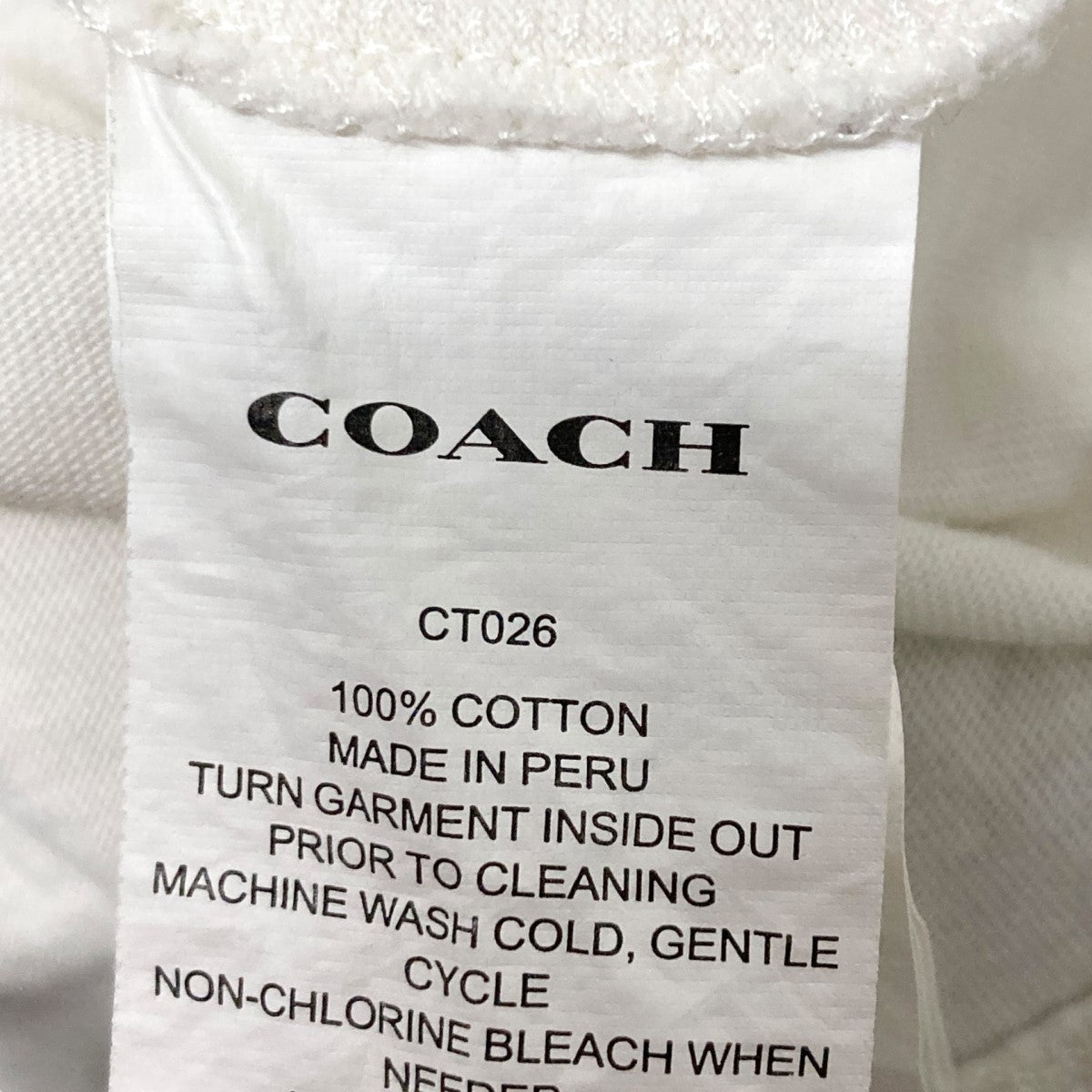 海外限定スパイク販売 COACH(コーチ) プリントカットソーCT026 CT026 ホワイト サイズ トップス