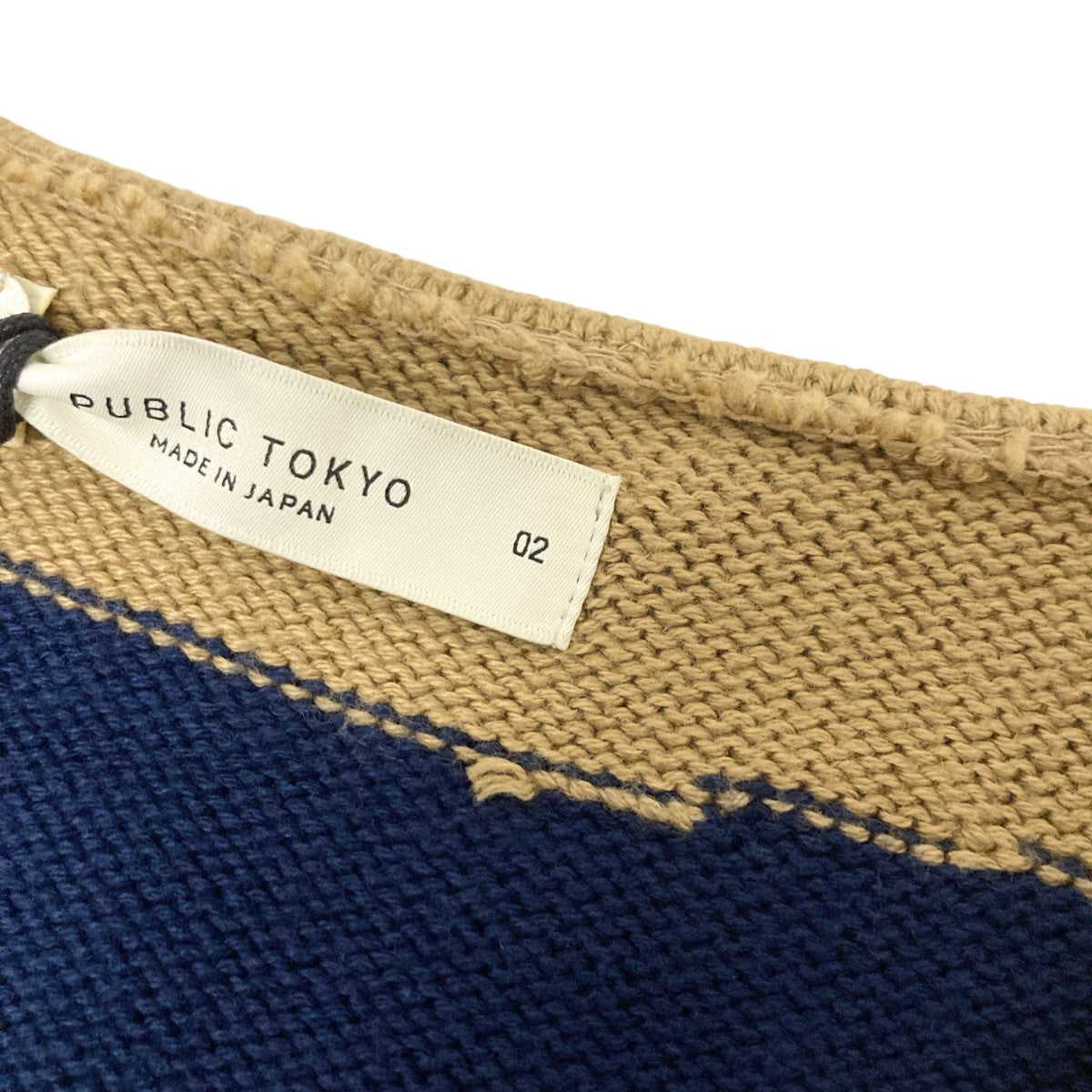 PUBLIC TOKYO OVERSIZE TILDEN KNITVネックニット600130001 古着・中古-4枚目のアイテム画像