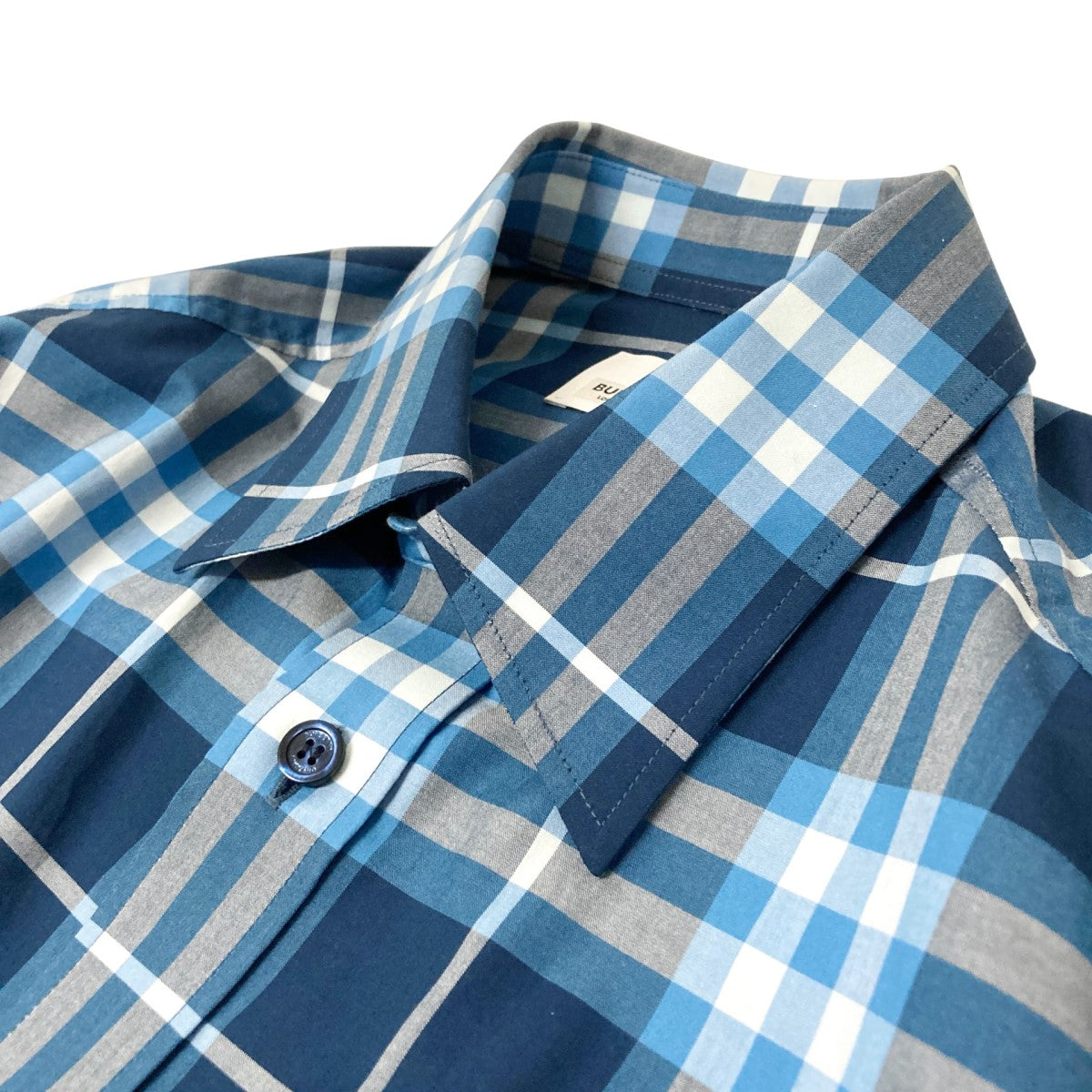 BURBERRY(バーバリー) チェックシャツ8050360 8050360 ブルー×ホワイト 