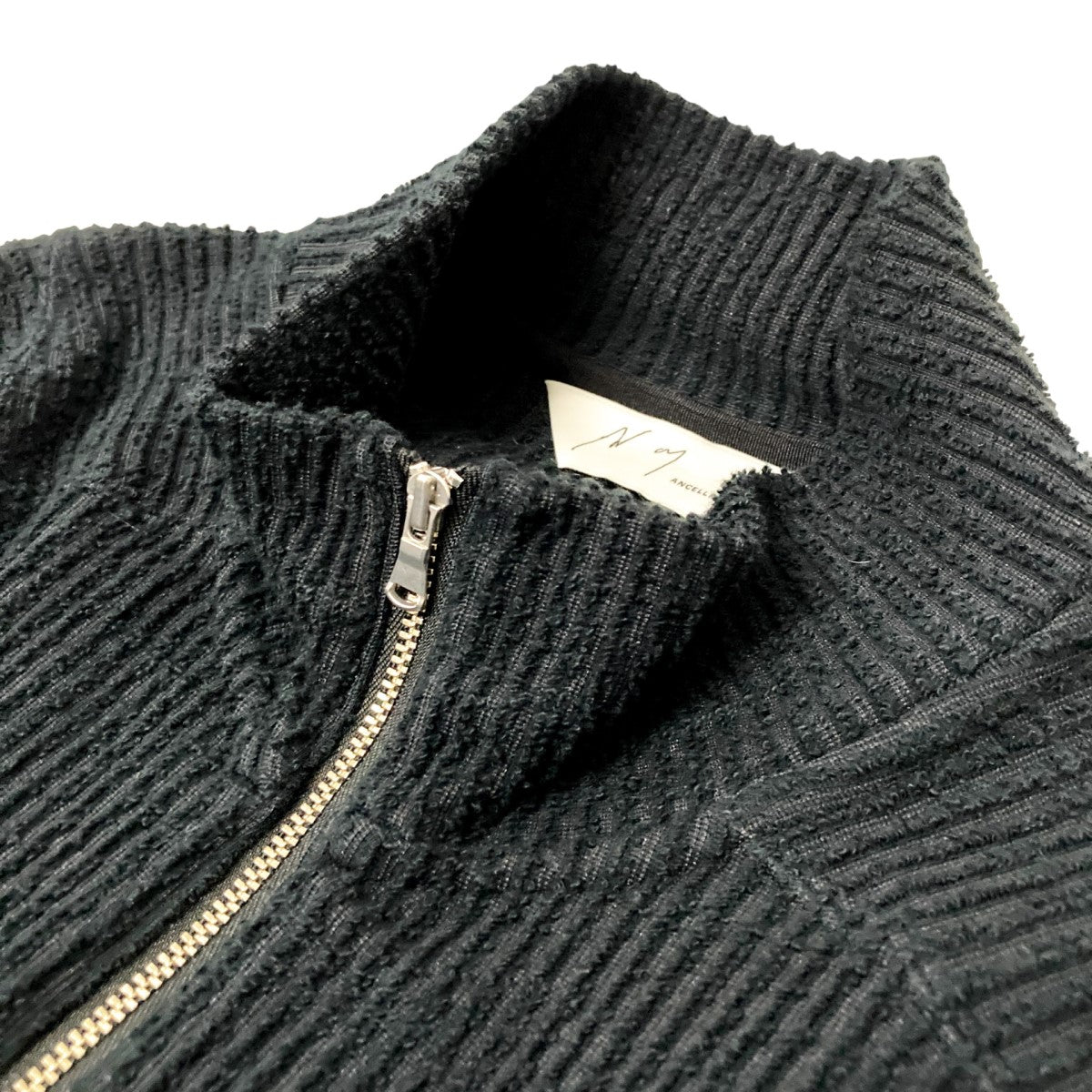 CUT STRIPE HALF ZIP PULL OVER SHIRT(BEIGE) – ANCELLM