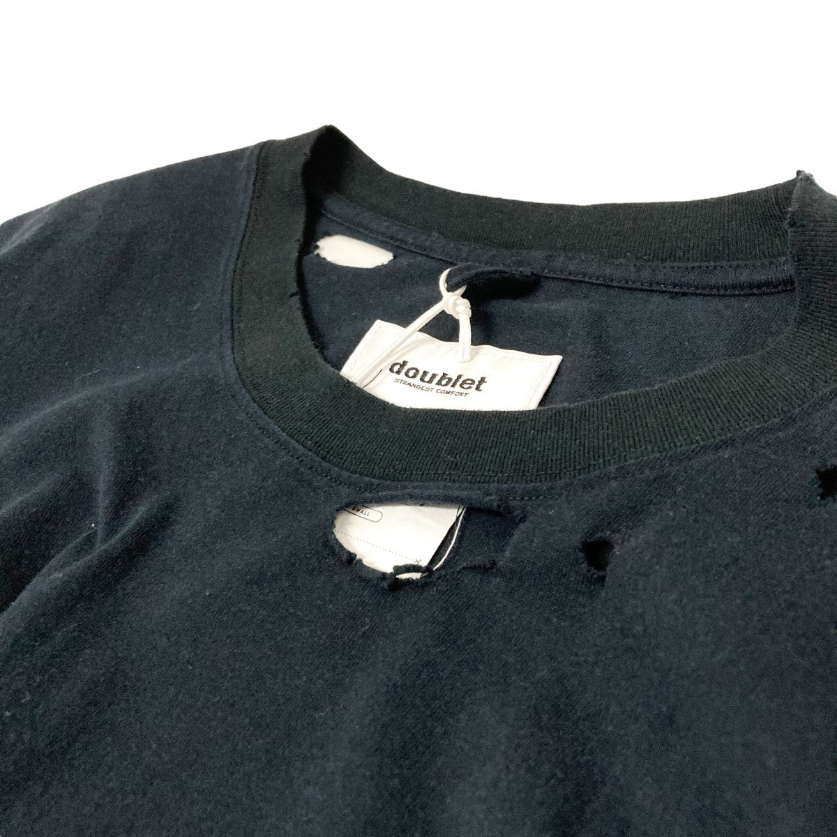 DOUBLET ブラック My Friend 長袖Tシャツ doublet 新作LONG SLEEVE T-SHIRT WITH MY FRIEND style.2023.8.10