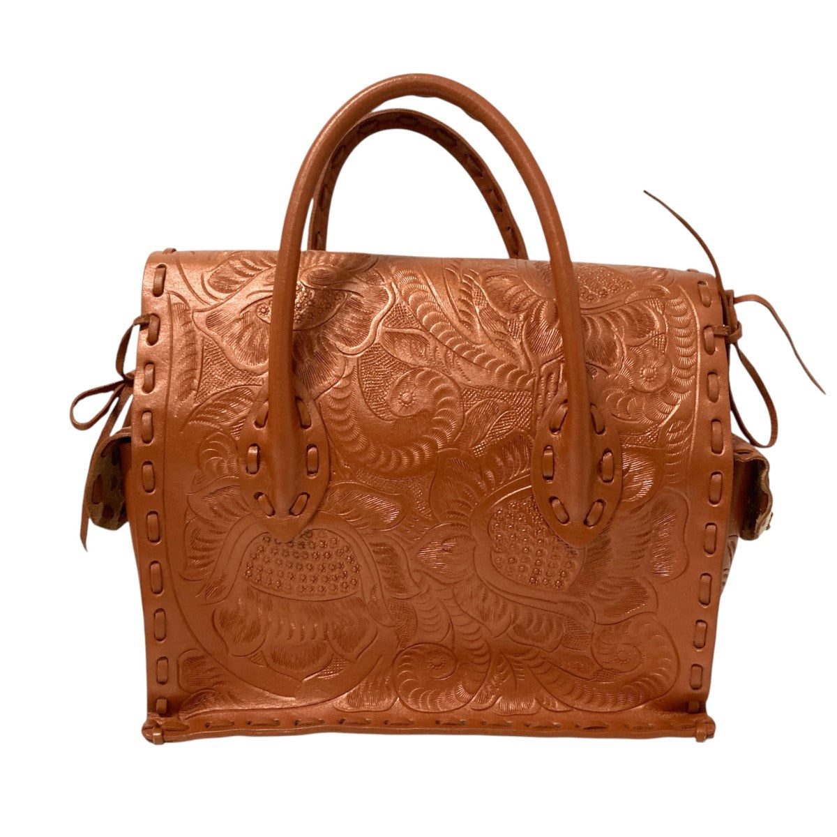 GRACE CONTINENTAL CARVING TRIBESハンドバッグ 古着・中古-2枚目のアイテム画像