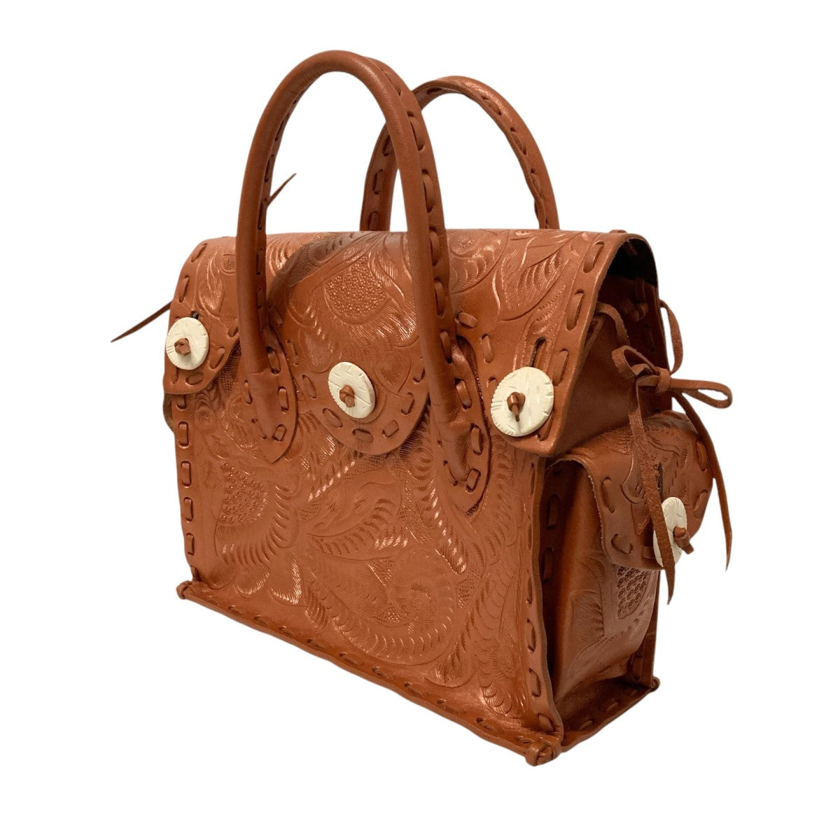 GRACE CONTINENTAL CARVING TRIBESハンドバッグ 古着・中古-3枚目のアイテム画像