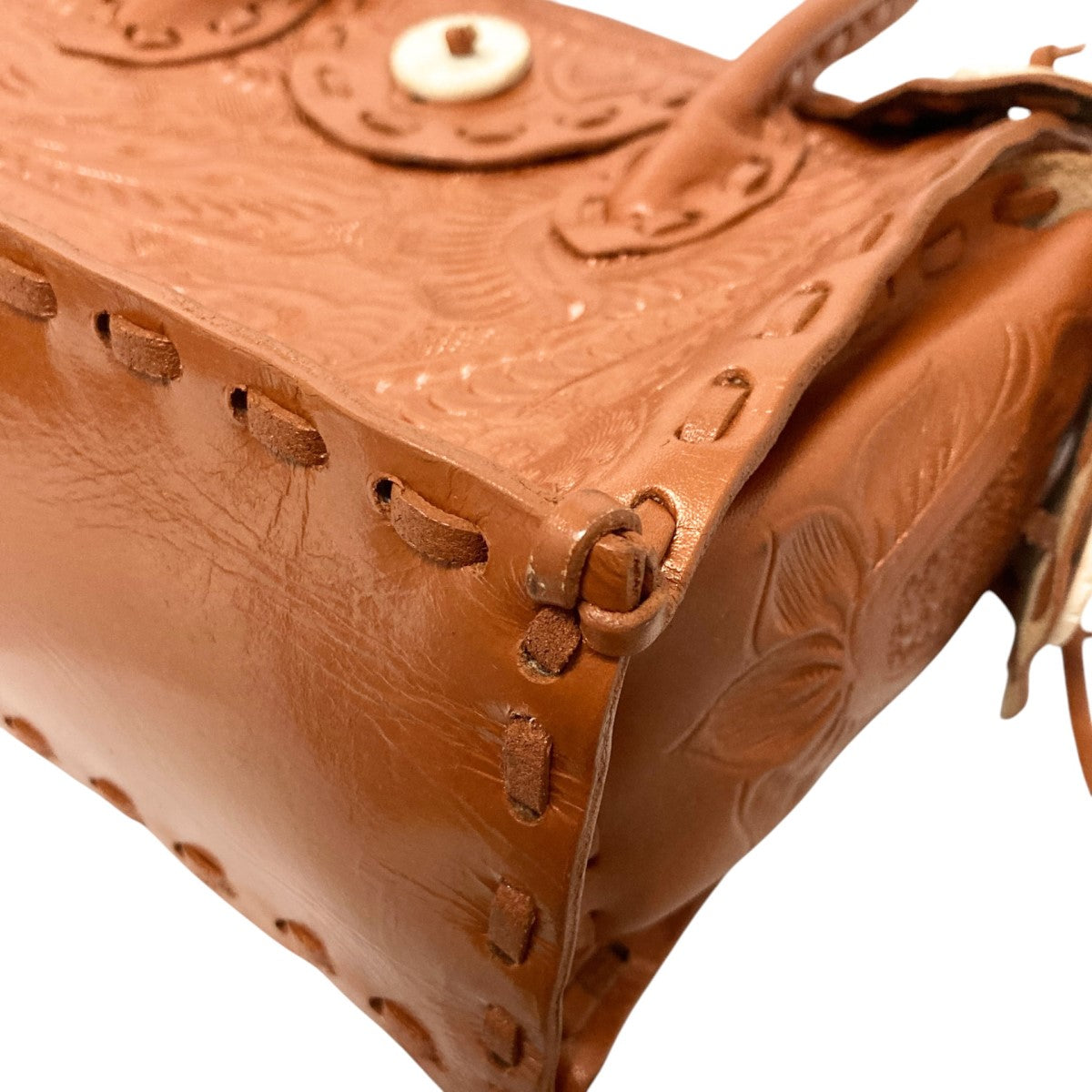 GRACE CONTINENTAL CARVING TRIBESハンドバッグ 古着・中古-4枚目のアイテム画像
