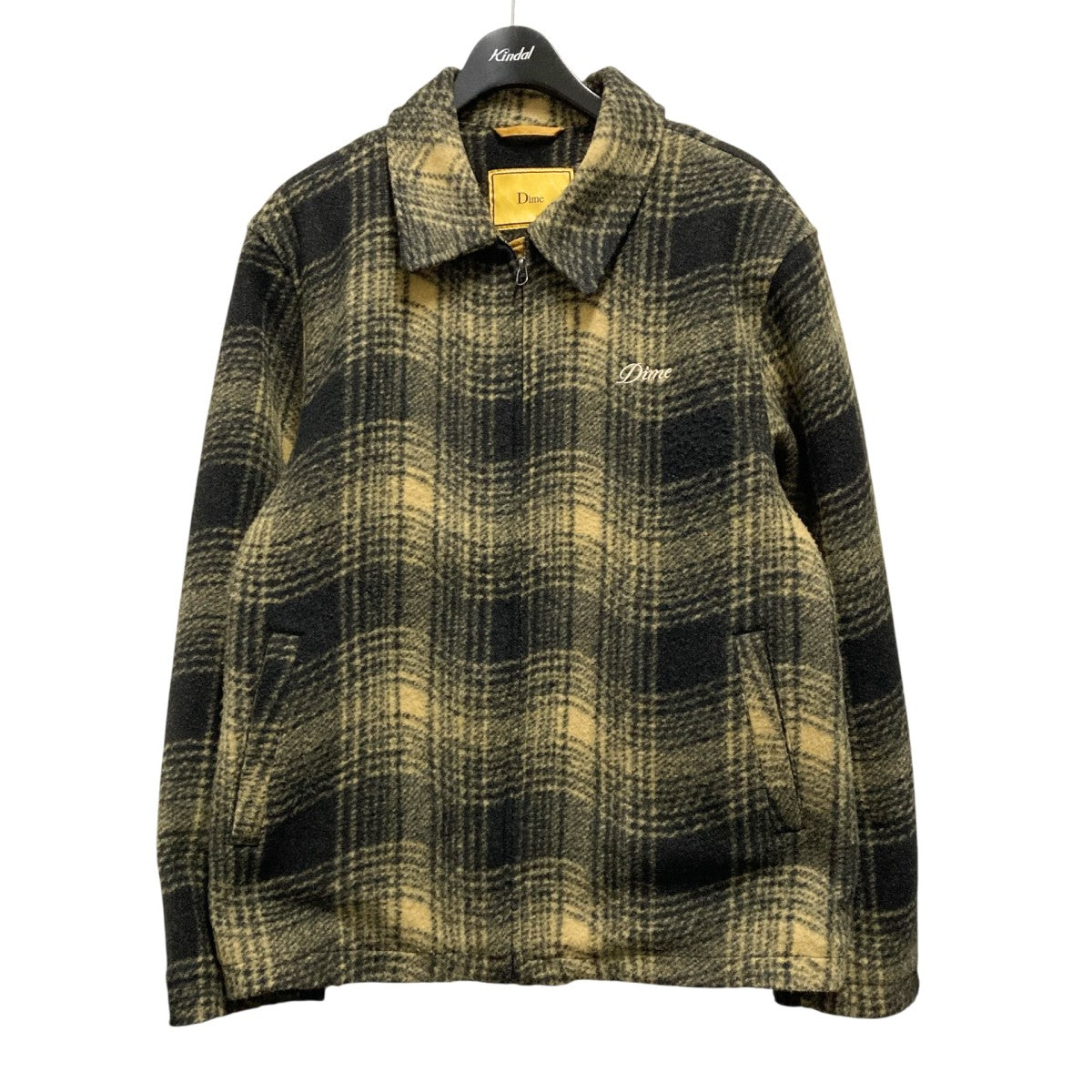Dime(ダイム) WAVE PLAID JACKETチェックジャケット ベージュ×ブラック
