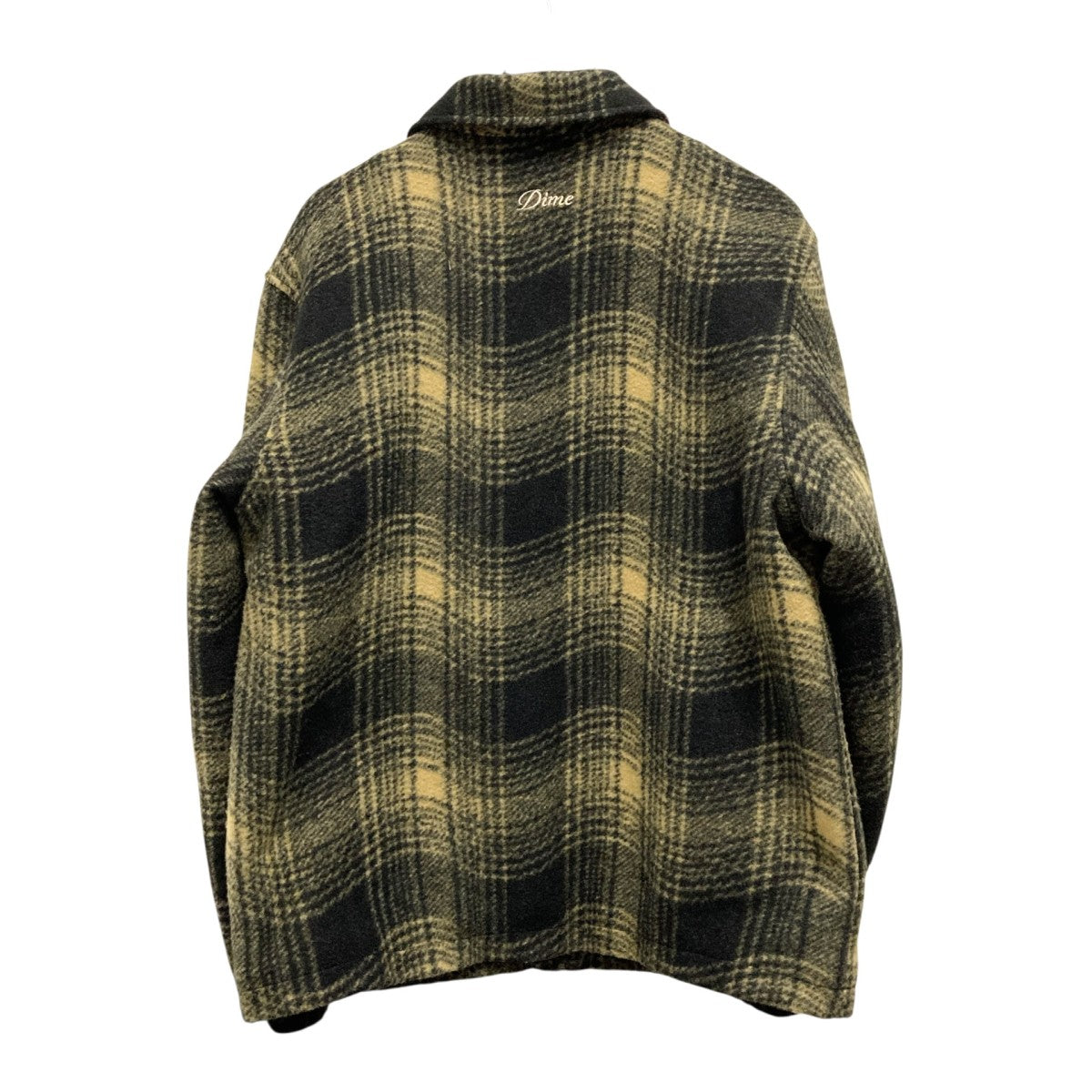 Dime(ダイム) WAVE PLAID JACKETチェックジャケット ベージュ×ブラック