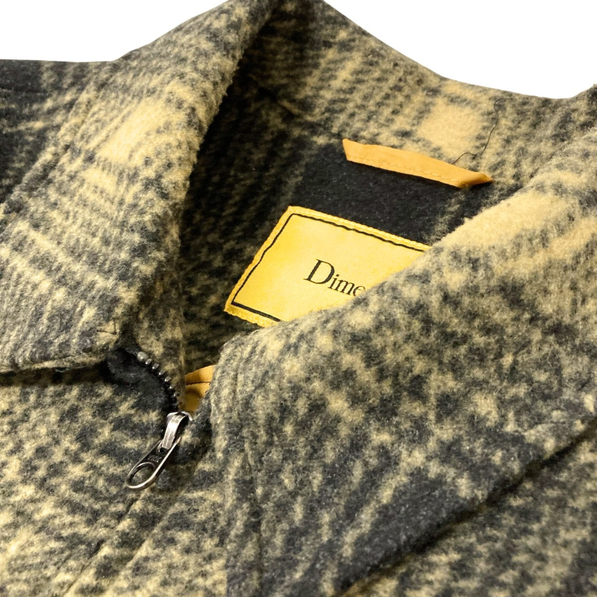 Dime(ダイム) WAVE PLAID JACKETチェックジャケット ベージュ×ブラック