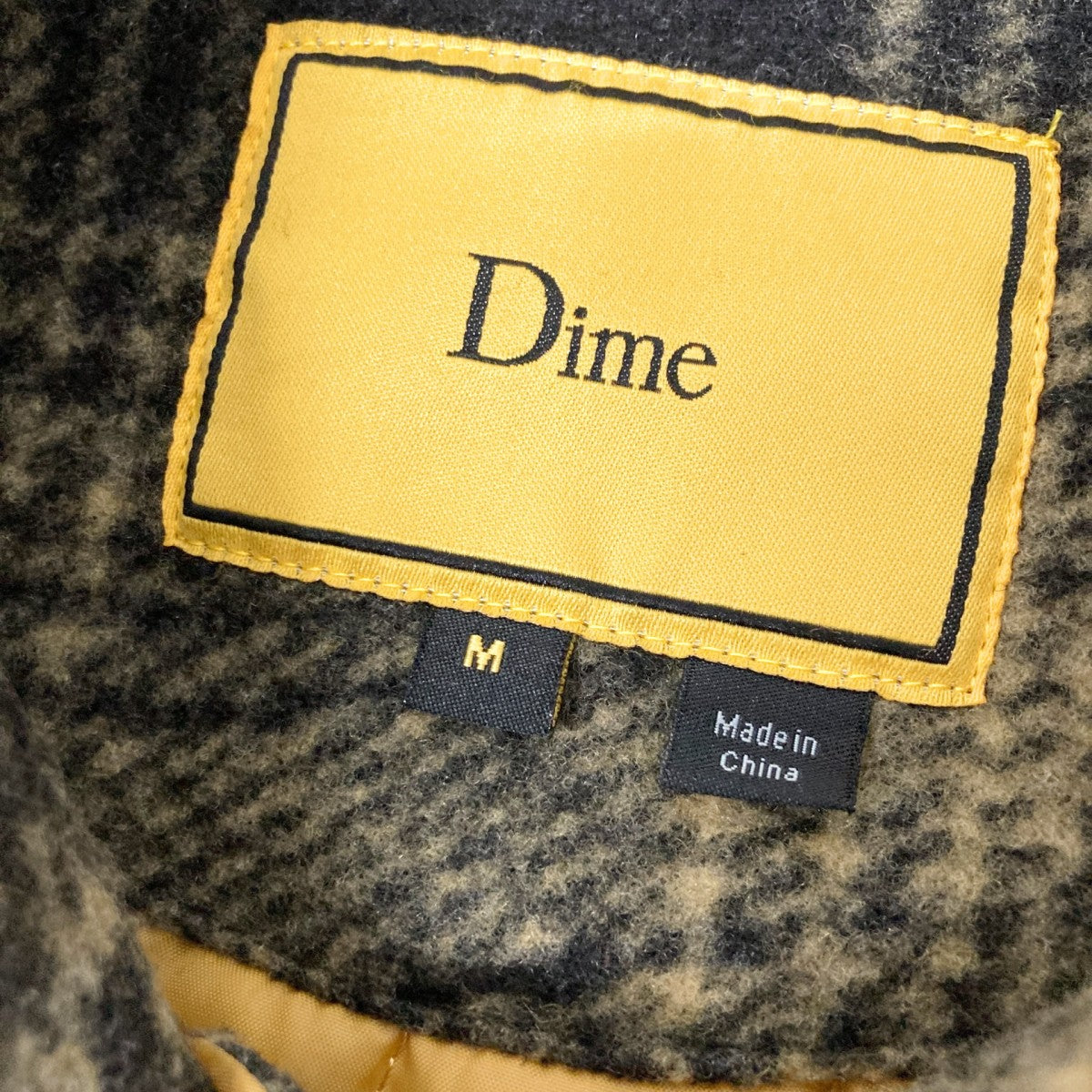 Dime(ダイム) WAVE PLAID JACKETチェックジャケット ベージュ×ブラック