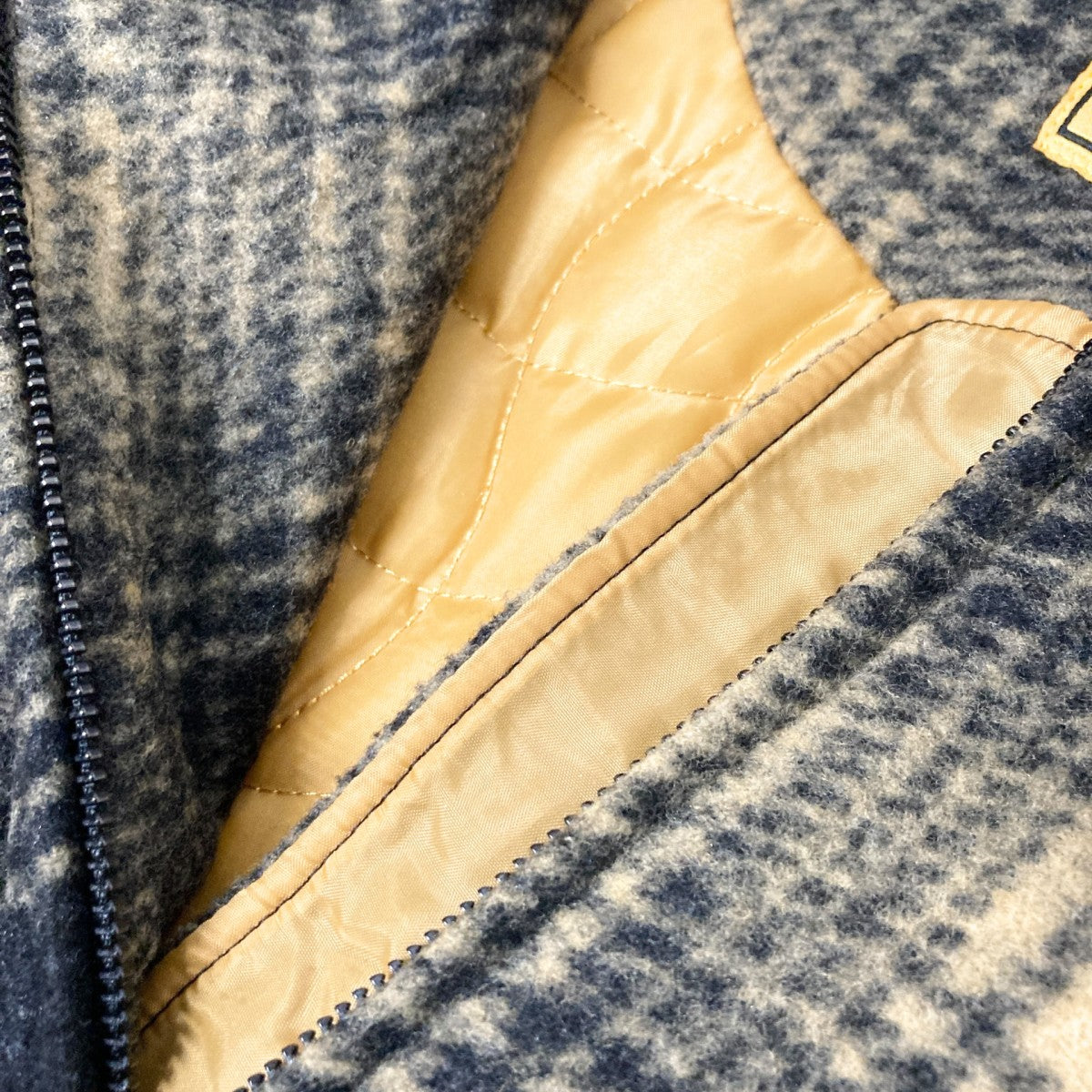 Dime(ダイム) WAVE PLAID JACKETチェックジャケット ベージュ×ブラック