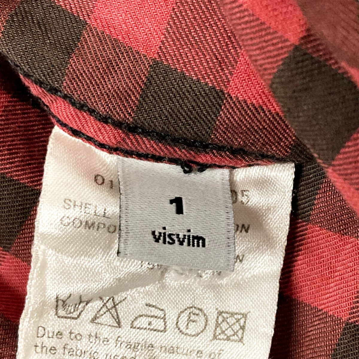 visvim チェック　シャツ　レッド　M visvim VISVIM ビズビム 17A/W WALLY SHIRT L/S INDIGO CHECK