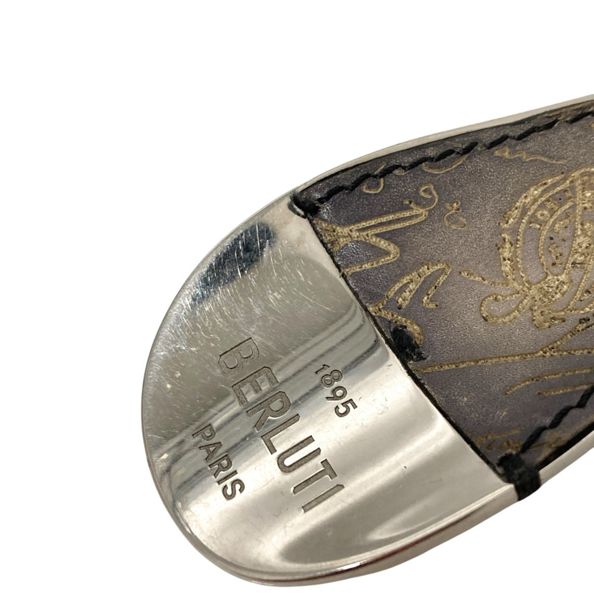 ベルルッティ フルスクリットレザー シューホーン キーリング OSSO BERLUTI 】スクリット シューホーン キーホルダー 靴べら