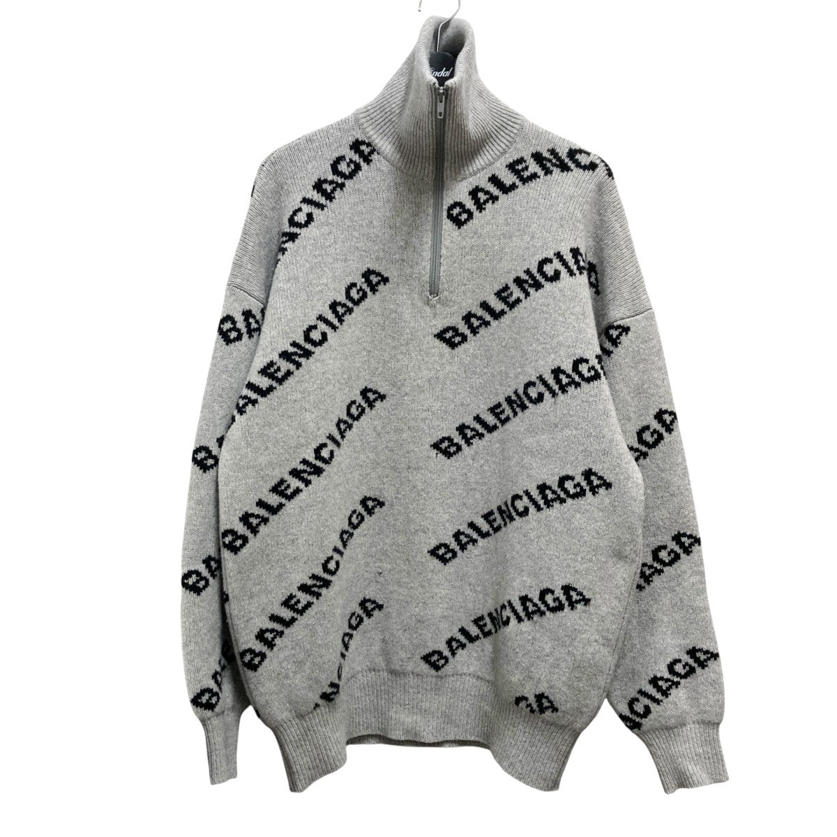 BALENCIAGA Fulk-Zip HI-Neck Blackジップニット534644 T1471 古着・中古-1枚目のアイテム画像
