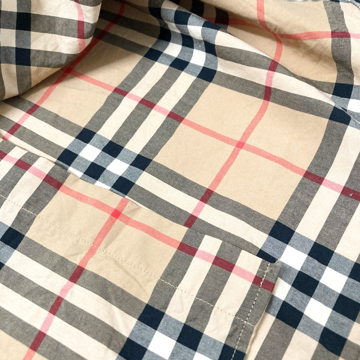 バーバリー BURBERRY チェックシャツ 8038521 ベージュ サイズ：L BURBERRY(バーバリー) チェックシャツ8038521 8038521 ベージュ