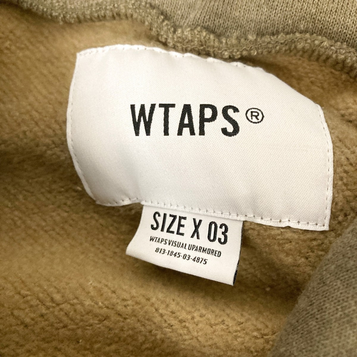 WTAPS DESIGN HOODED TEAM加工プルオーバーパーカー182ATDT CSM02S 古着・中古-4枚目のアイテム画像