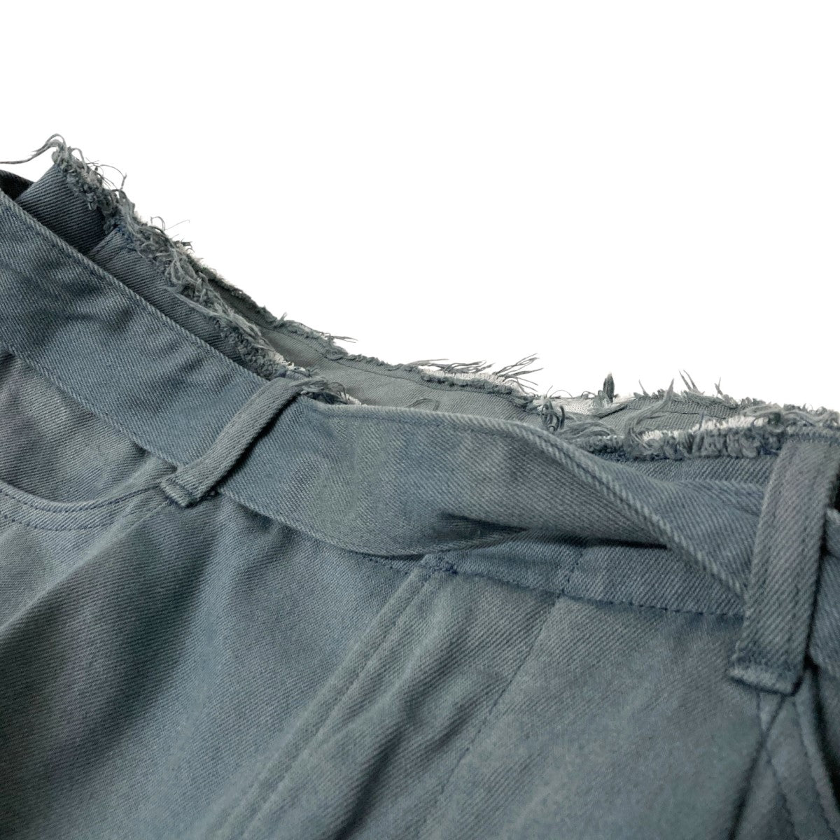 YOKE(ヨーク) CUT OFF WIDE LEGGED DENIM TROUSERユーズド加工
