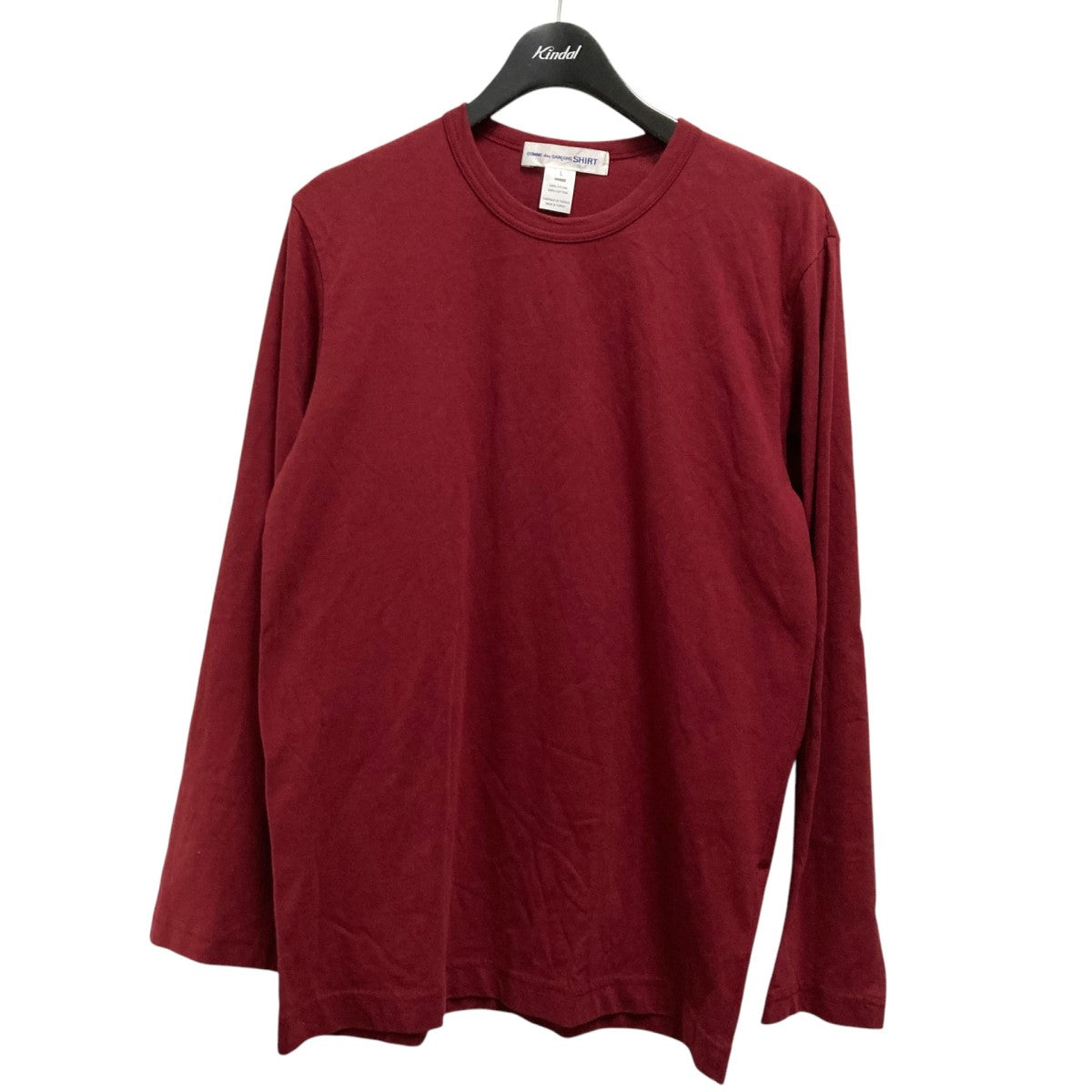 COMME des GARÇONS レッド長袖シャツ COMME des GARCONS コムデギャルソン プレイ PLAY 長袖カッター