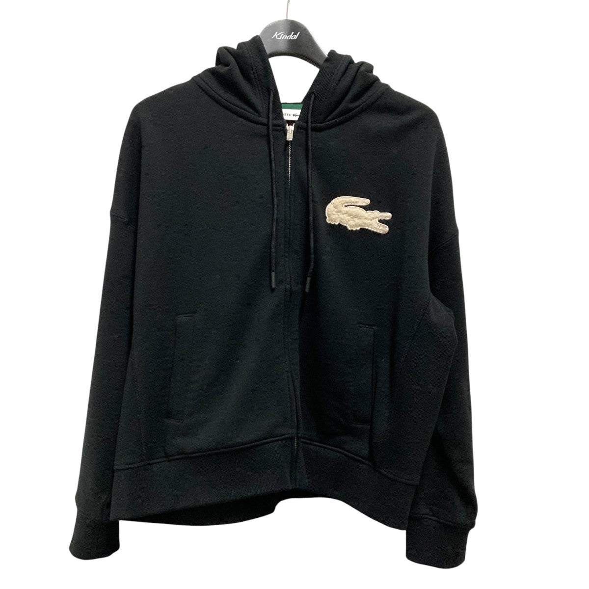 スーパーセール 50％（福袋 LACOSTE ブラックリラックスフィットパーカー US XS 2 トップス