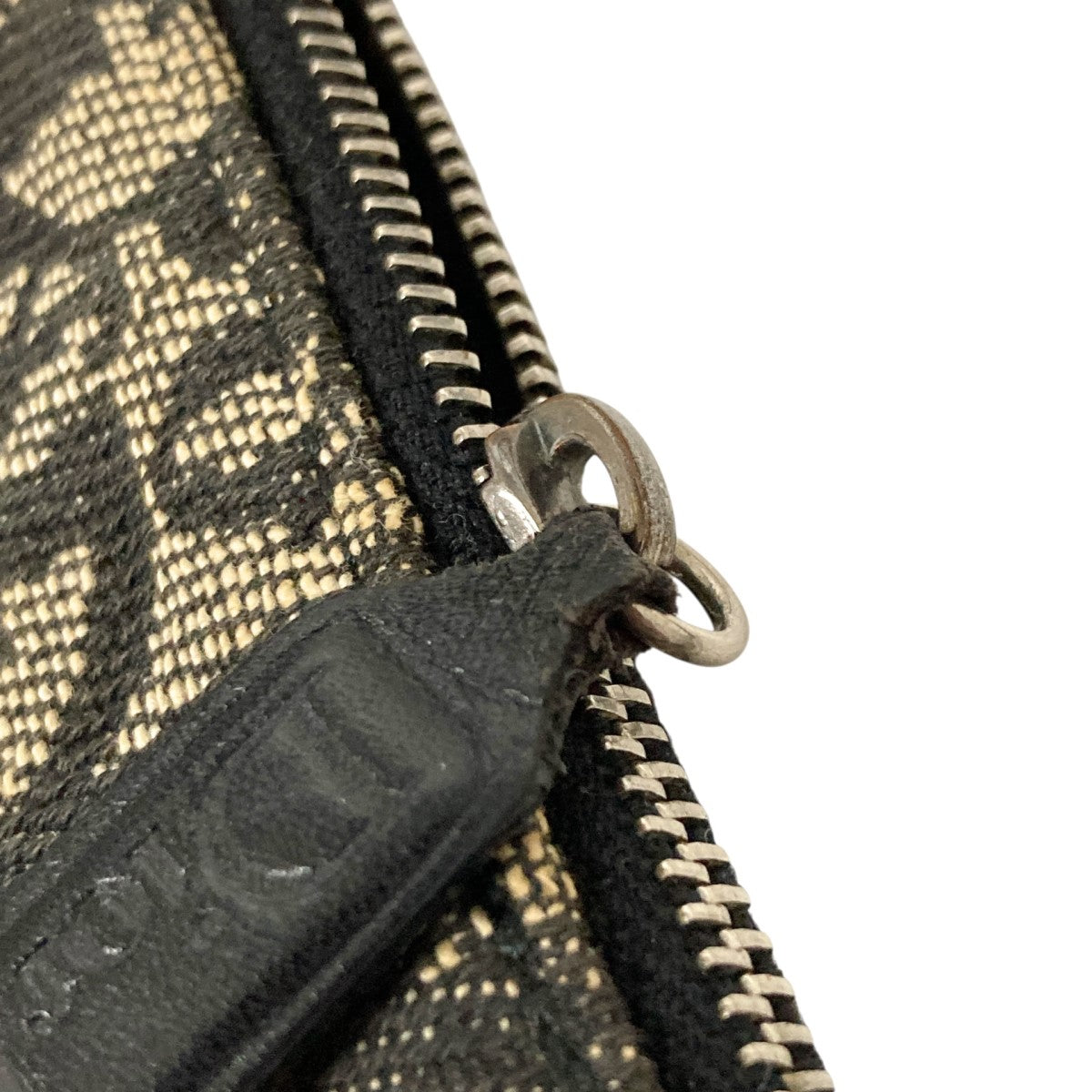 希少✨ ディオール バッグ ポーチ トロッター柄 ロゴ金具 ボルドー ベージュ 希少 Dior ディオール ポーチバッグ トロッター柄 クラッチ