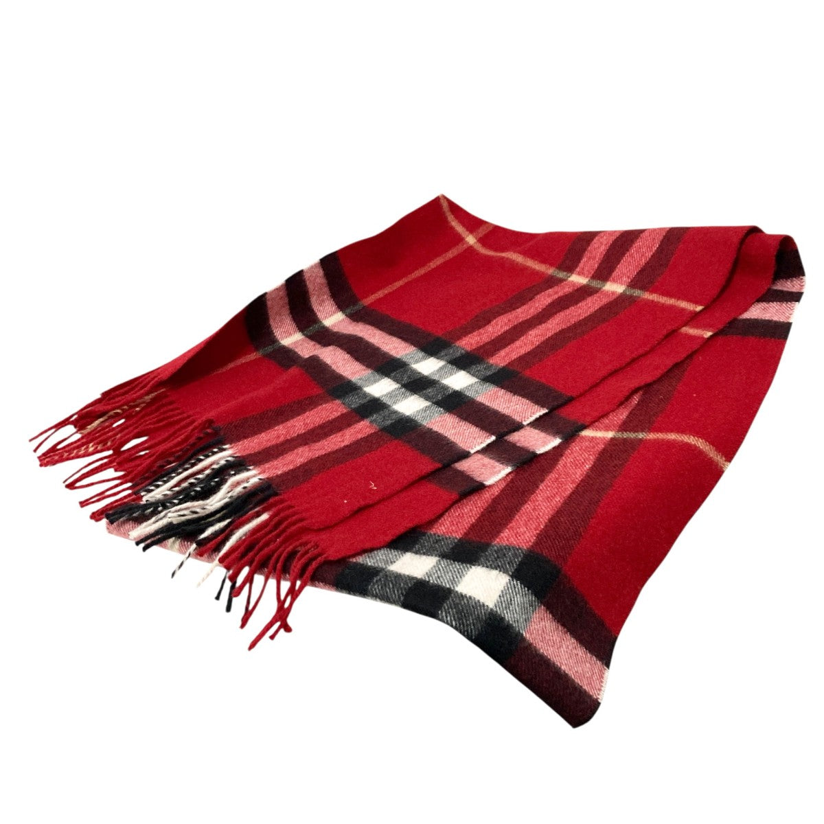 BURBERRY LONDON(バーバリーロンドン) チェックフリンジカシミヤ