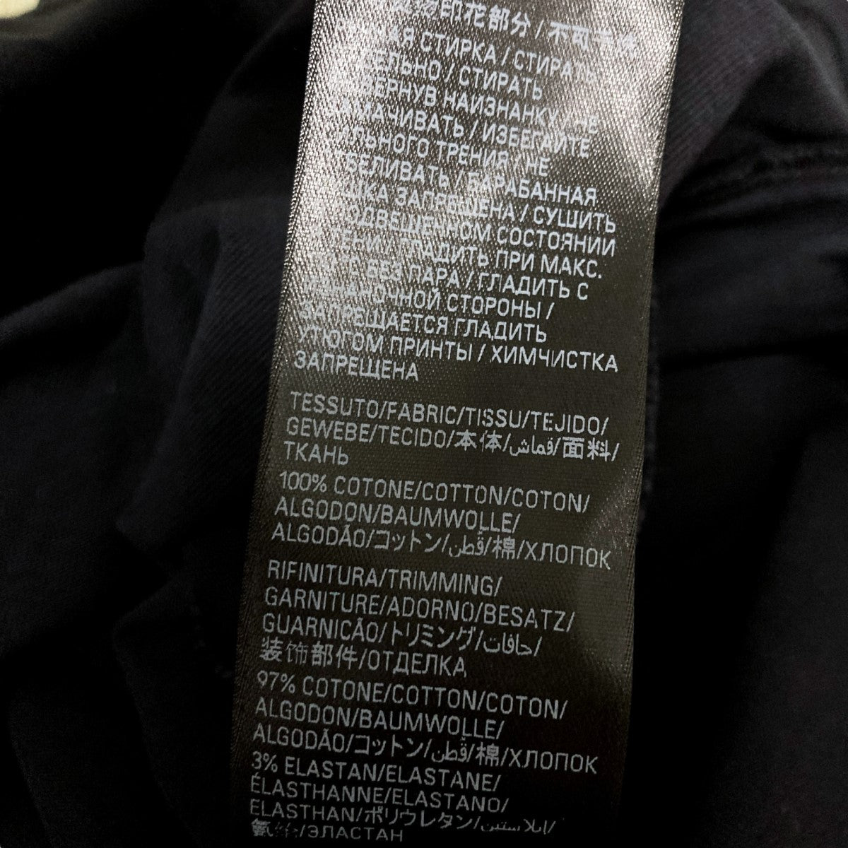 BALENCIAGA(バレンシアガ) デストロイ加工 テープロゴTシャツ