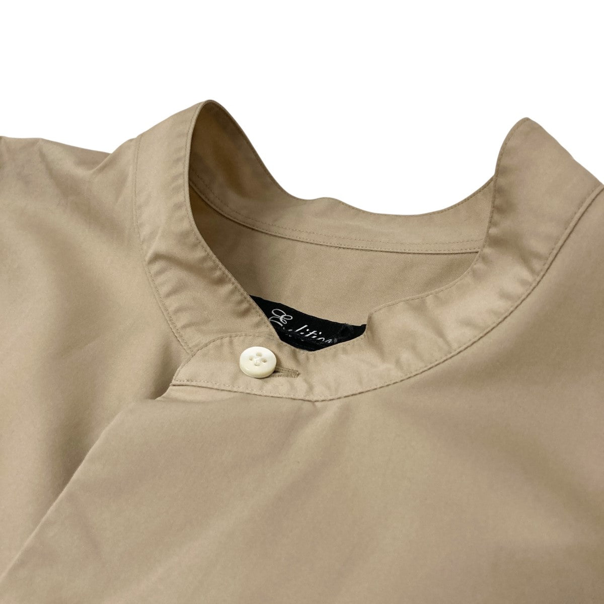 エディション Edition T C TWILL コットンポリエステル バンドカラーシャツ 長袖シャツ 34 01 21 01001 ブラウン サイズ Edition(エディション) T C TWILL コットンポリエステル バンド