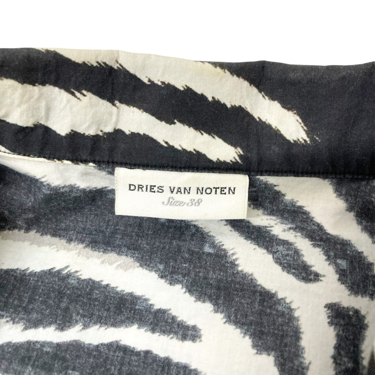 DRIES VAN NOTEN ゼブラ柄半袖シャツ71 01 01 01044 古着・中古-4枚目のアイテム画像