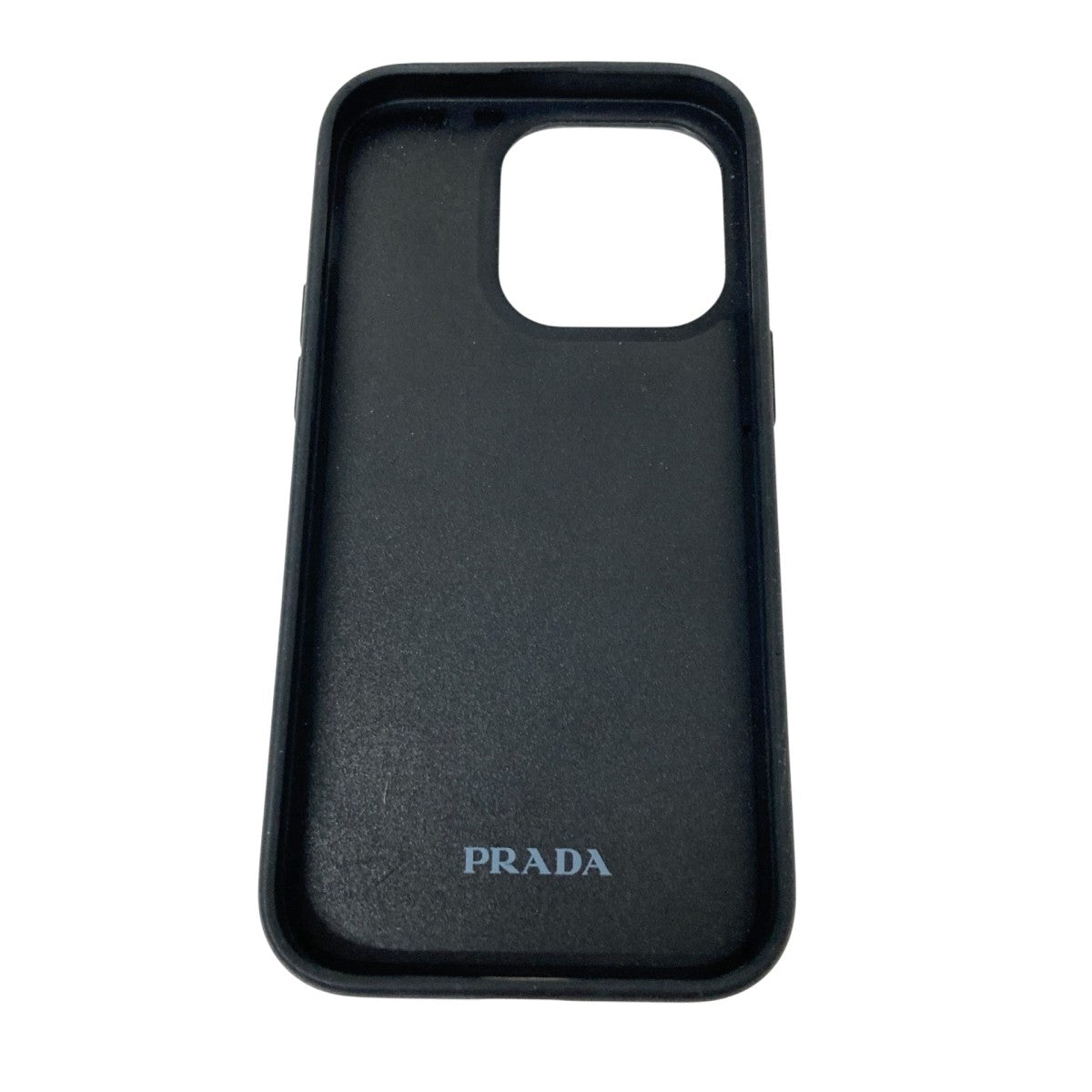 PRADA(プラダ) 三角プレートiPhone13用スマホケース イエロー×ブラック