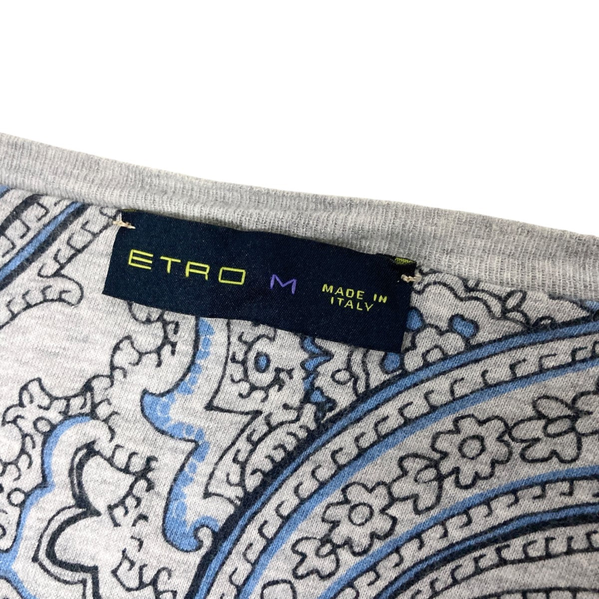ETRO】ペイズリープリントカットソー Tシャツ Vネック 40 半袖