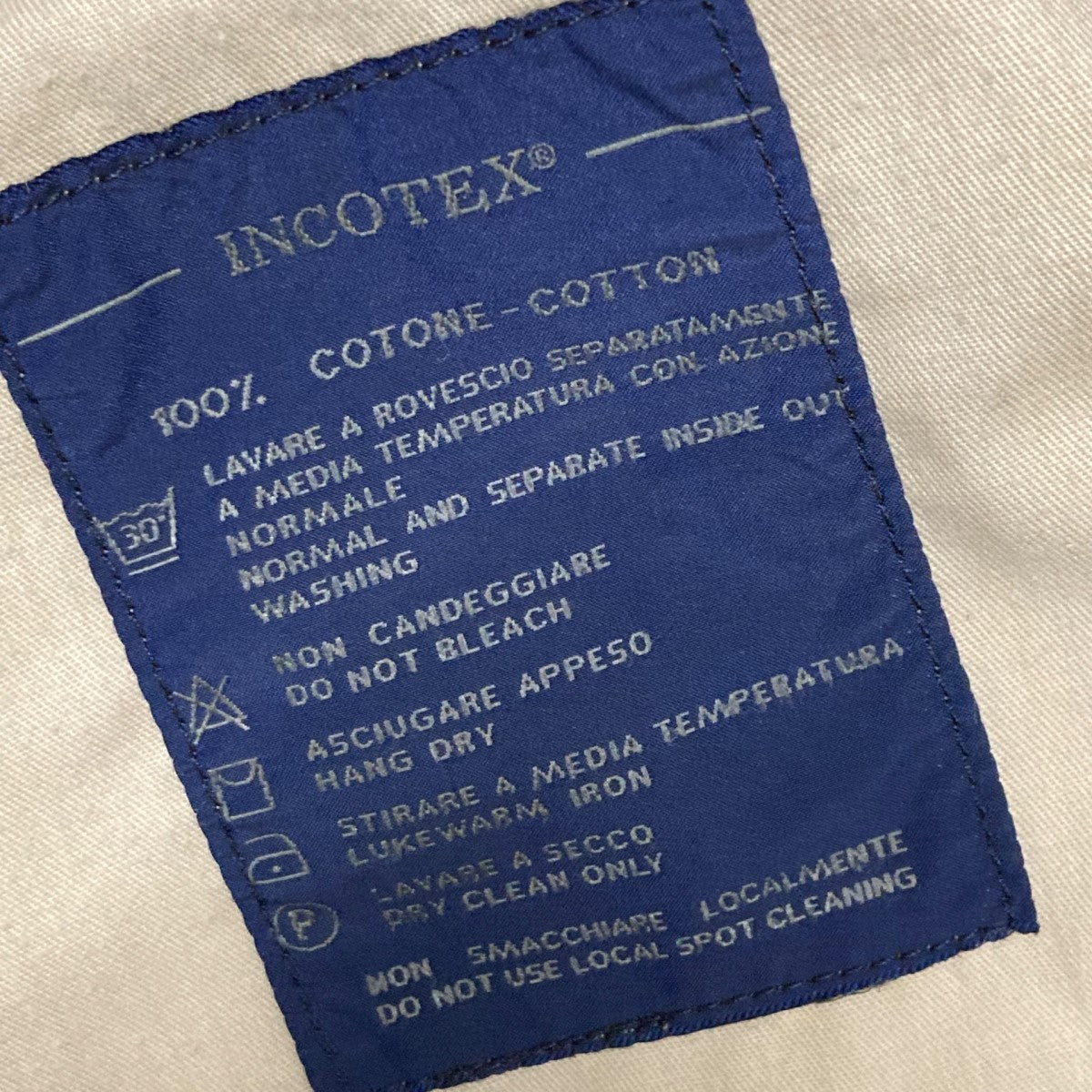 INCOTEX(インコテックス) コットンパンツ ネイビー サイズ 50