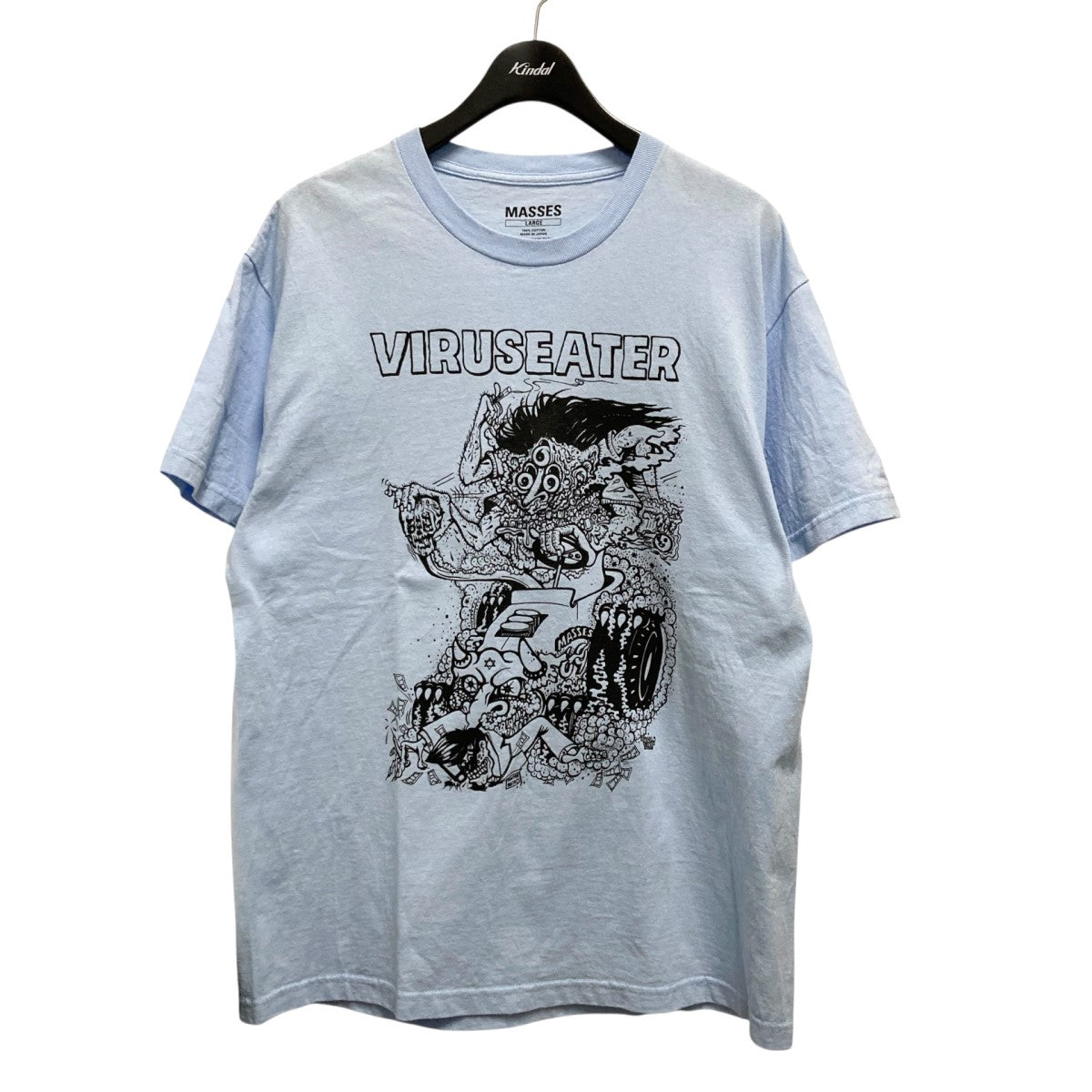 MASSES T SHIRT VIRUSEATERプリント半袖Tシャツ 古着・中古-1枚目のアイテム画像
