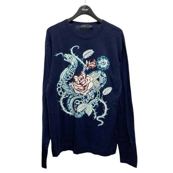 ETRO(エトロ) 花柄ニットR10 1T847 9346 R10 1T847 9346 ネイビー