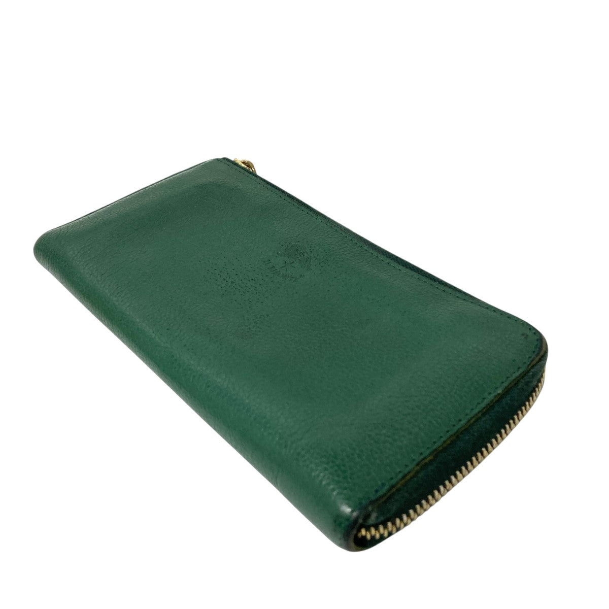 【定番＆新品】IL BISONTE 長財布 グリーン☆ IL BISONTE(イルビゾンテ) ラウンドジップ長財布 グリーン