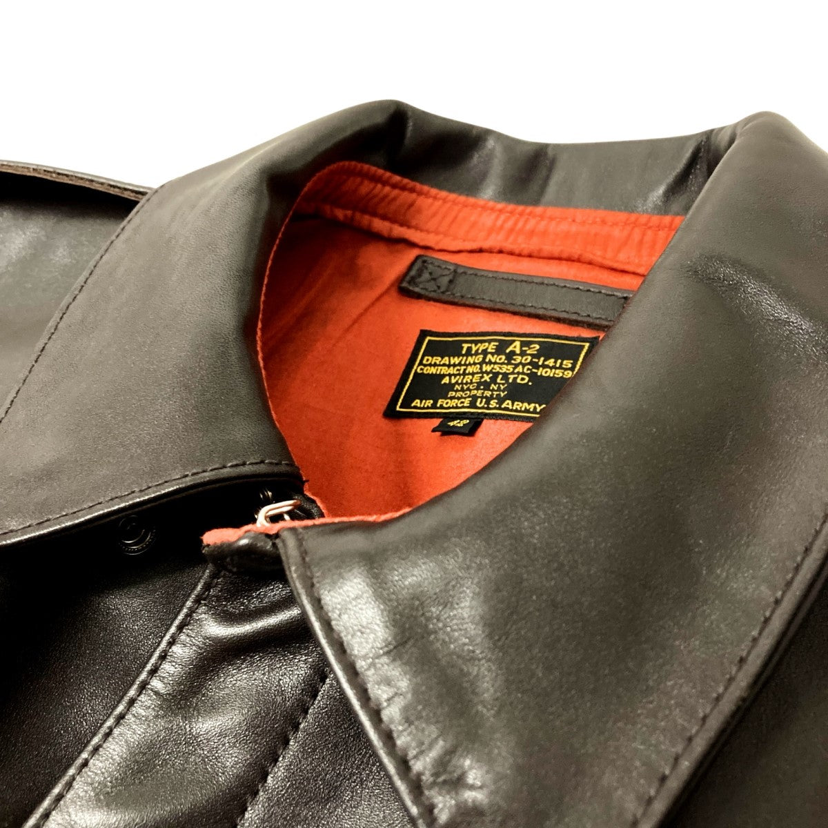 AVIREX TYPE A-2 レザージャケット サイズ42 AVIREX アビレックス A-2 レザージャケット HORSE LEATHER A2 革ジャン
