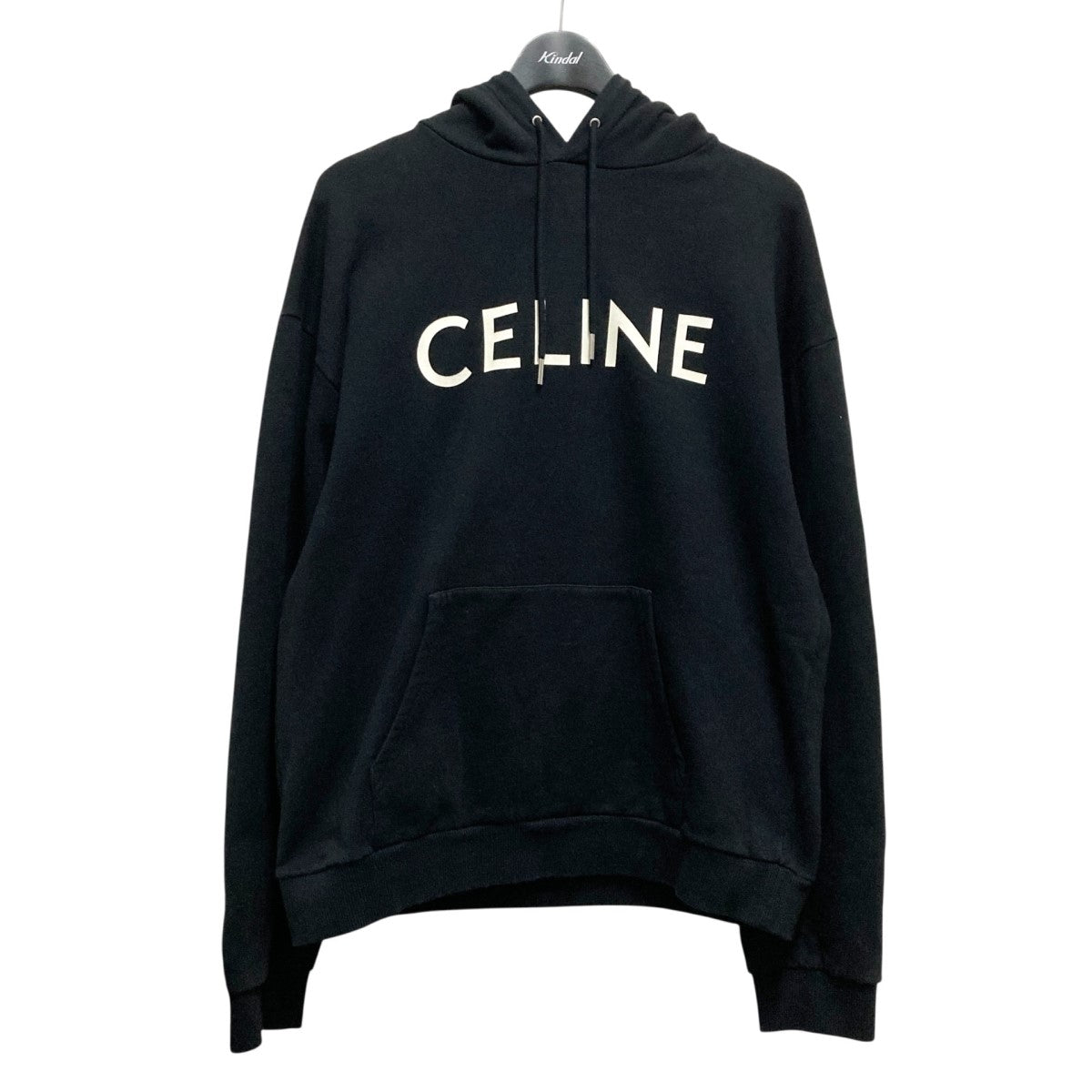 セリーヌ ルーズフーディ プルオーバー パーカー ブラック CELINE 24AWモデル セリーヌ ルーズフーディー プルオーバー