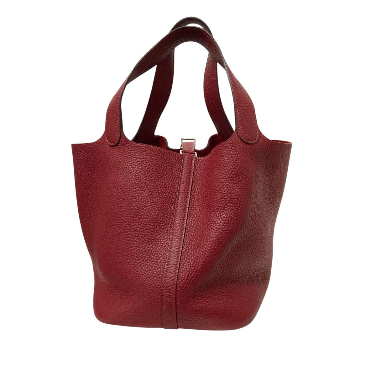 ピコタンロックＭＭ レザー ハンドバッグ Ｘ刻印 レッド　25020302 ピコタンロックMM レザー ハンドバッグ X刻印 レッド