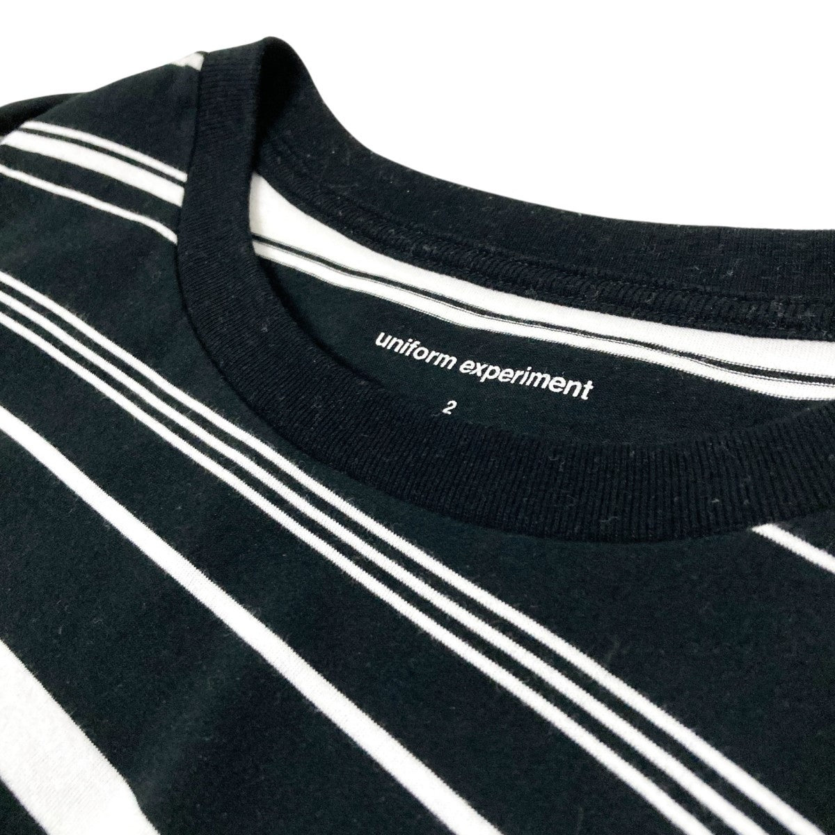 uniform experiment 25SSBORDER LOOSE S S TEEボーダー半袖TシャツUE 250034 古着・中古-3枚目のアイテム画像