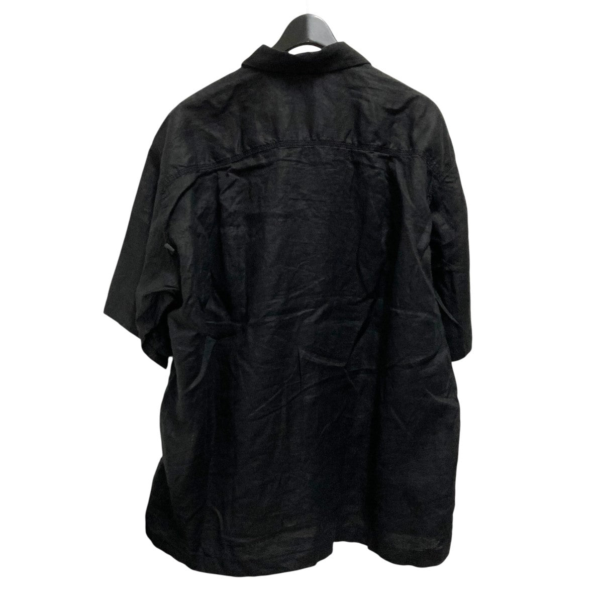 【CAHLUMN】Linen Open Collar Shirt 黒 CAHLUMN/Belgium Linen Open Collar Shirt 1.1｜Daytona Park