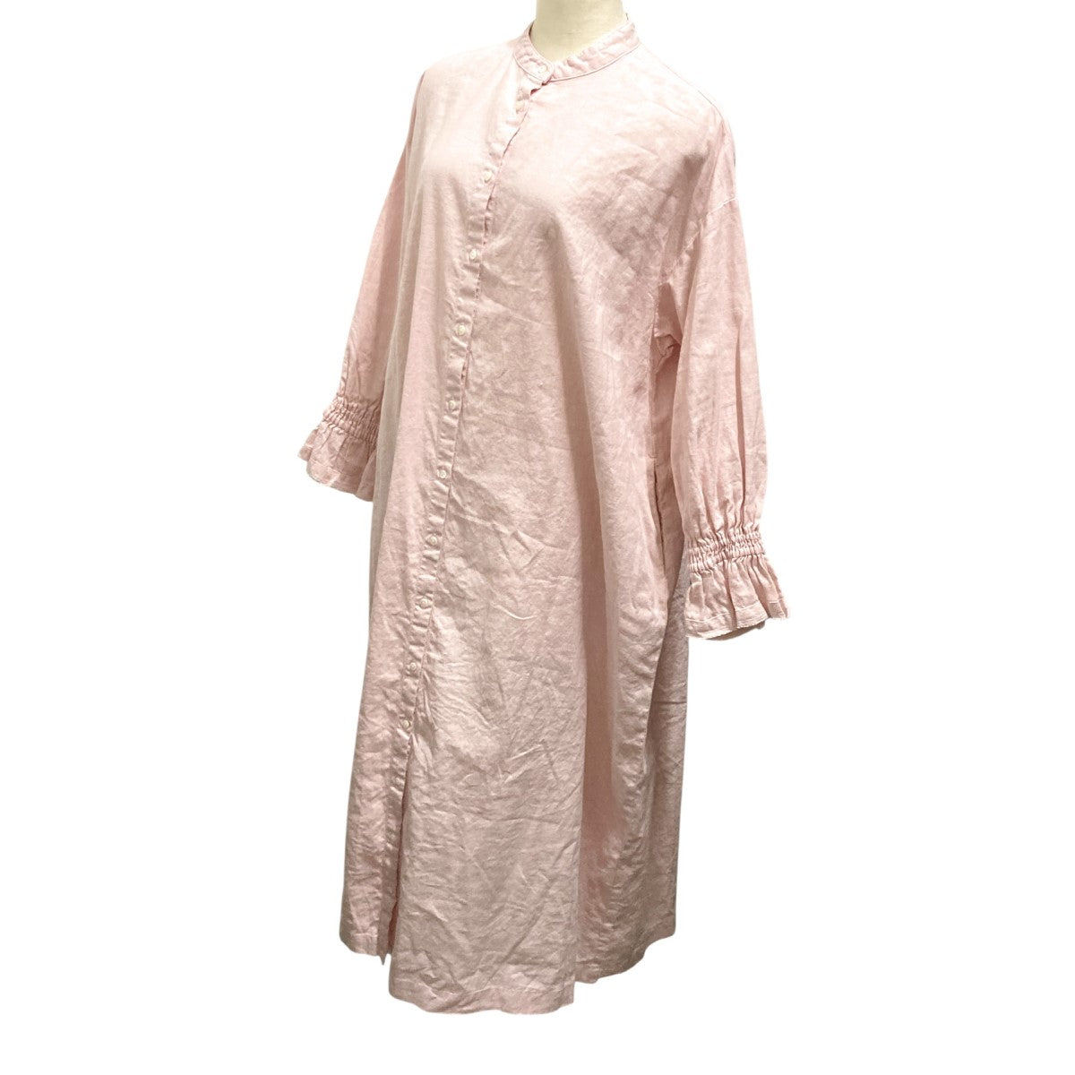 nest Robe(ネストローブ) 天然染めラッフル袖ワンピースシャツ nest Robe(ネストローブ) 天然染めラッフル袖ワンピースシャツ