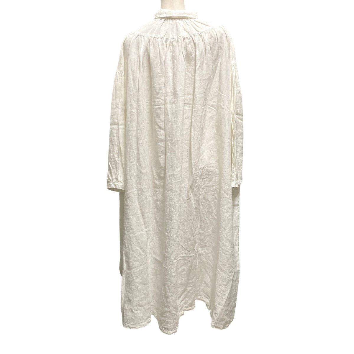 nest Robe 22SSリネンサークルギャザーネックシャツワンピース01221 1174 古着・中古-2枚目のアイテム画像
