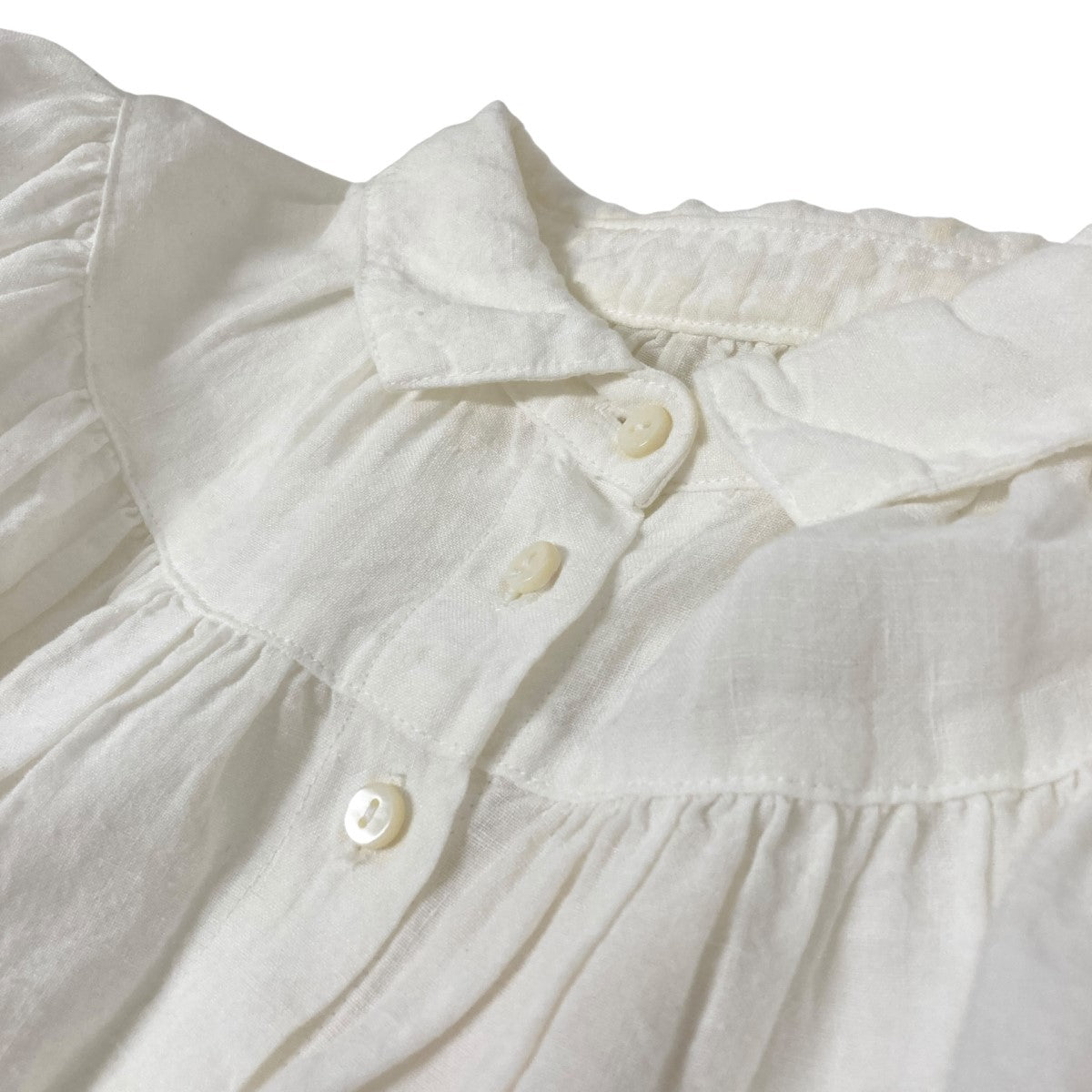 nest Robe 22SSリネンサークルギャザーネックシャツワンピース01221 1174 古着・中古-4枚目のアイテム画像