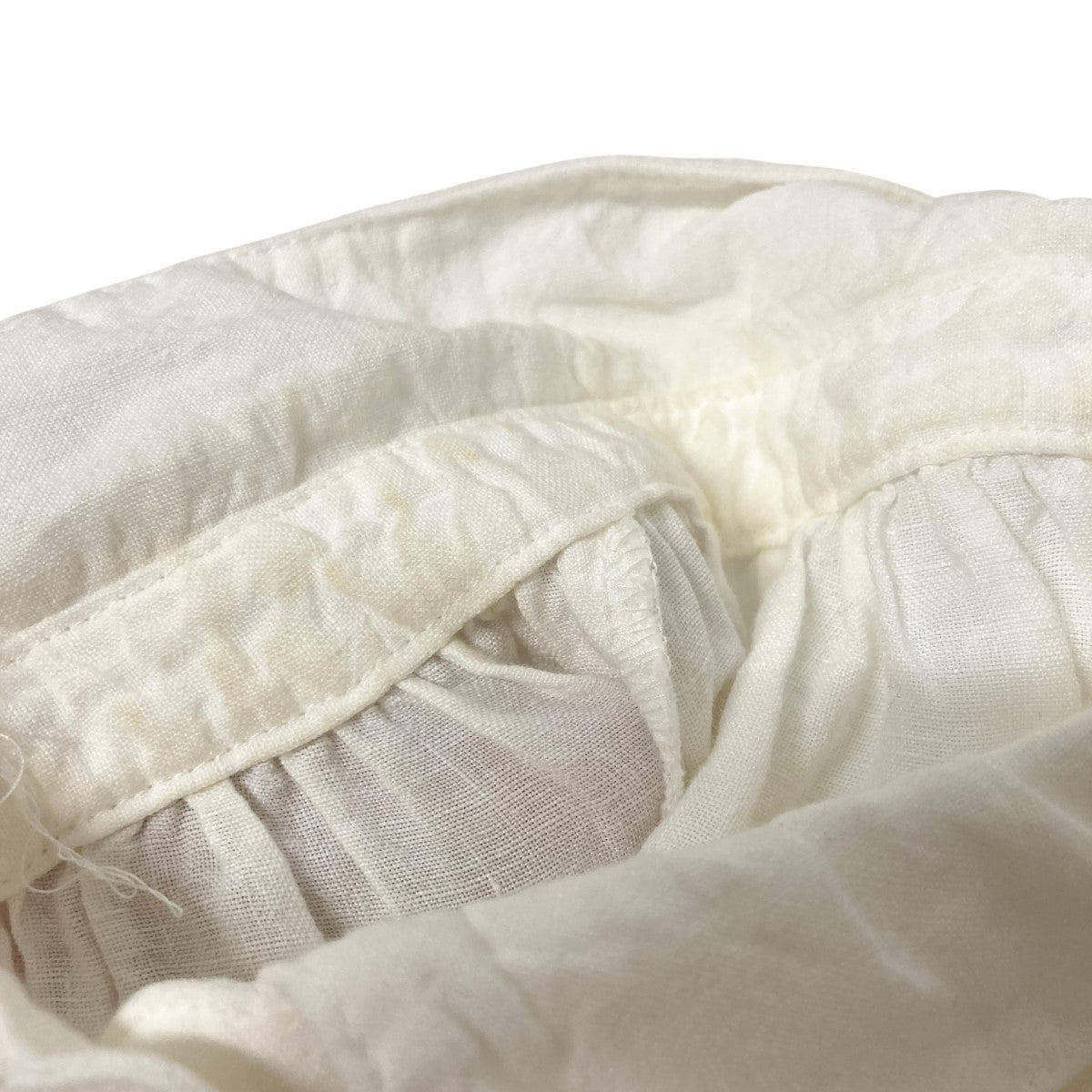 タグ付未使用 nest Robe /リネンサークルギャザーネックシャツワンピース nest Robe(ネストローブ) 22SSリネンサークルギャザーネック