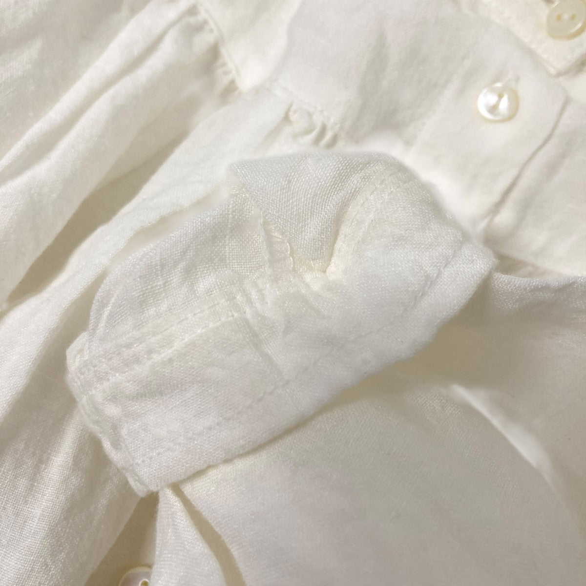 nest Robe 22SSリネンサークルギャザーネックシャツワンピース01221 1174 古着・中古-6枚目のアイテム画像