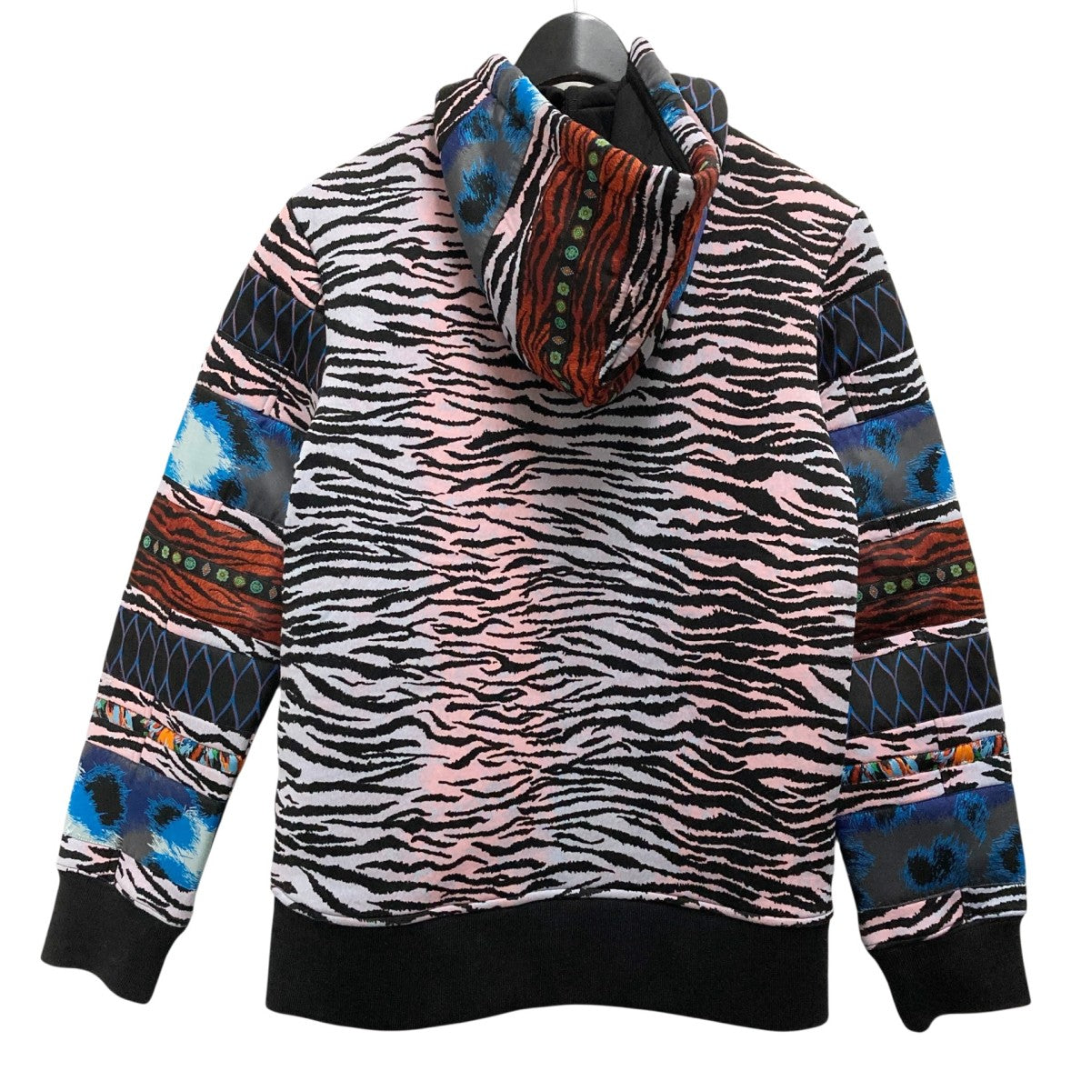 KENZO×H＆M 総柄ジップパーカー レッド×ブルー×ブラック サイズ